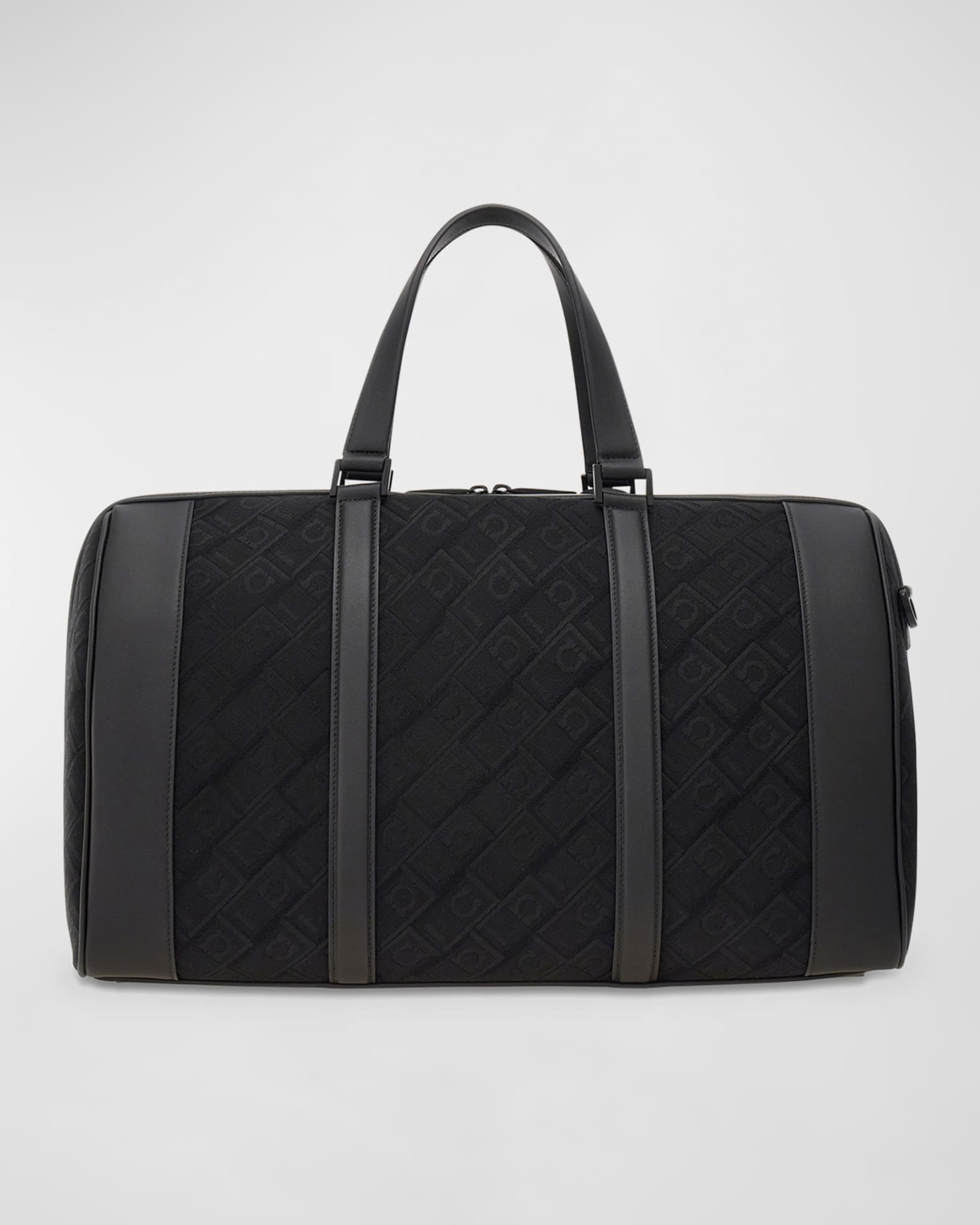 Ferragamo Men s Jacquard and Leather Duffel Bag Neiman Marcus
