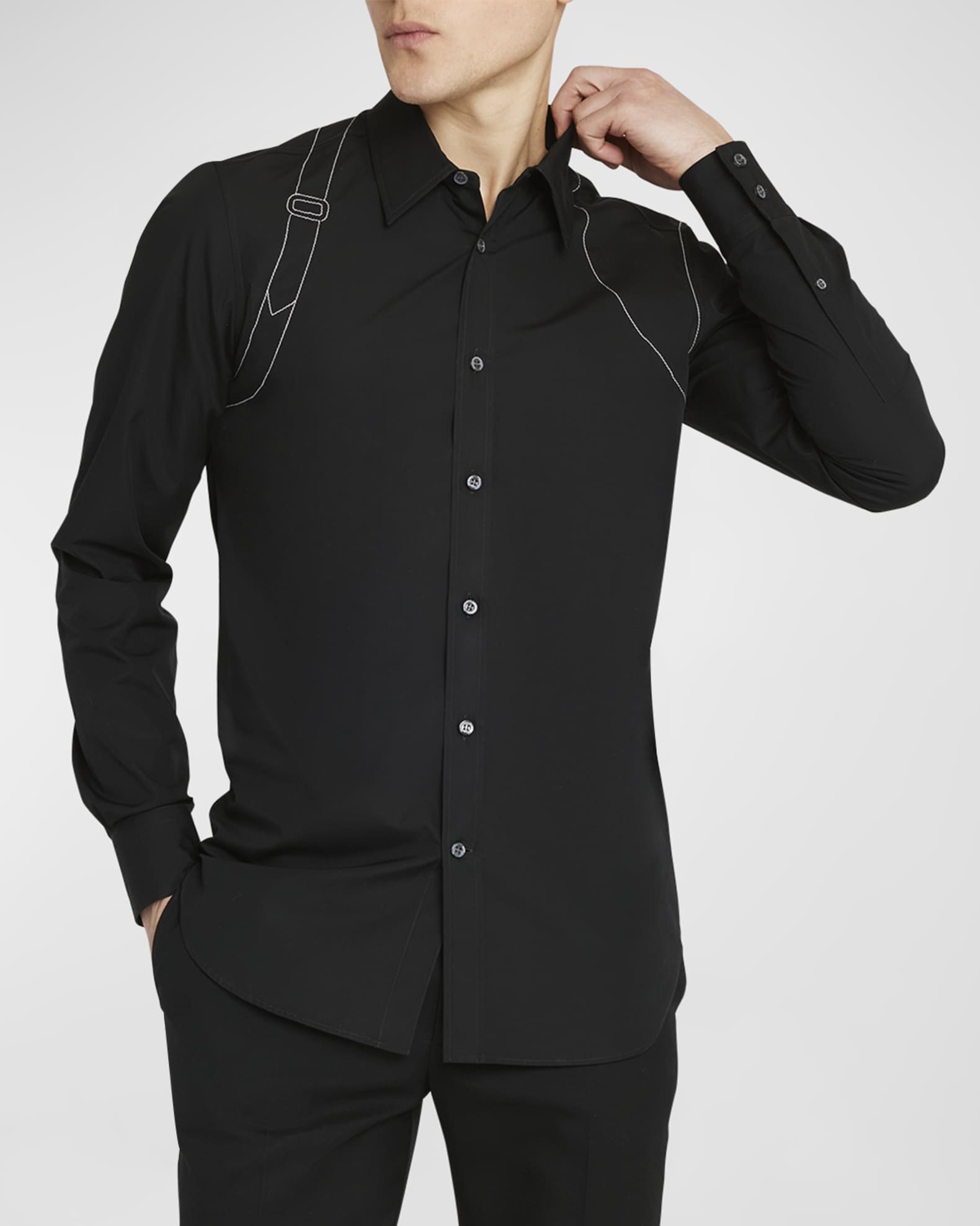 Alexander mcqueen harness shirt cheap