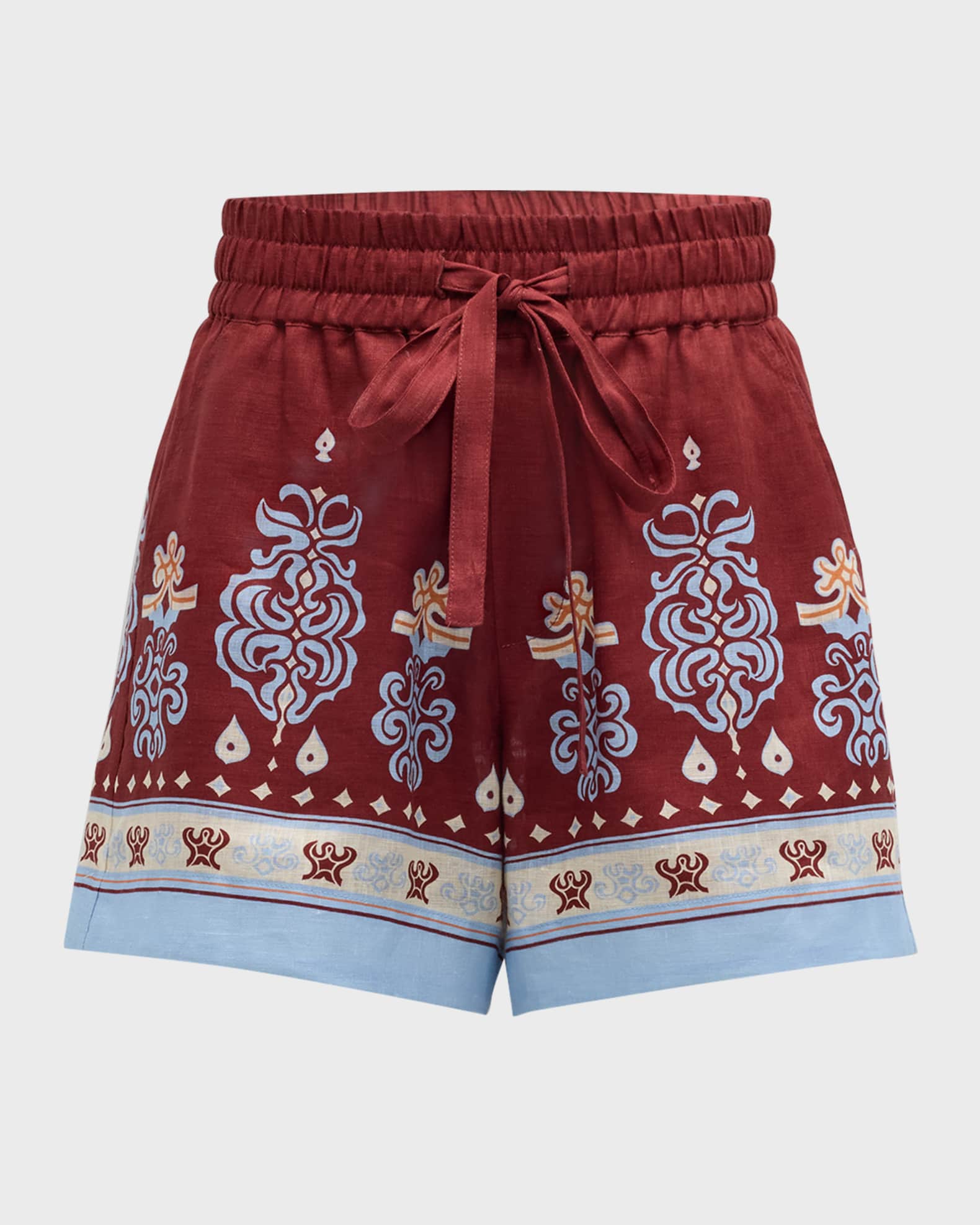 A.L.C. Emmett Printed Linen Shorts