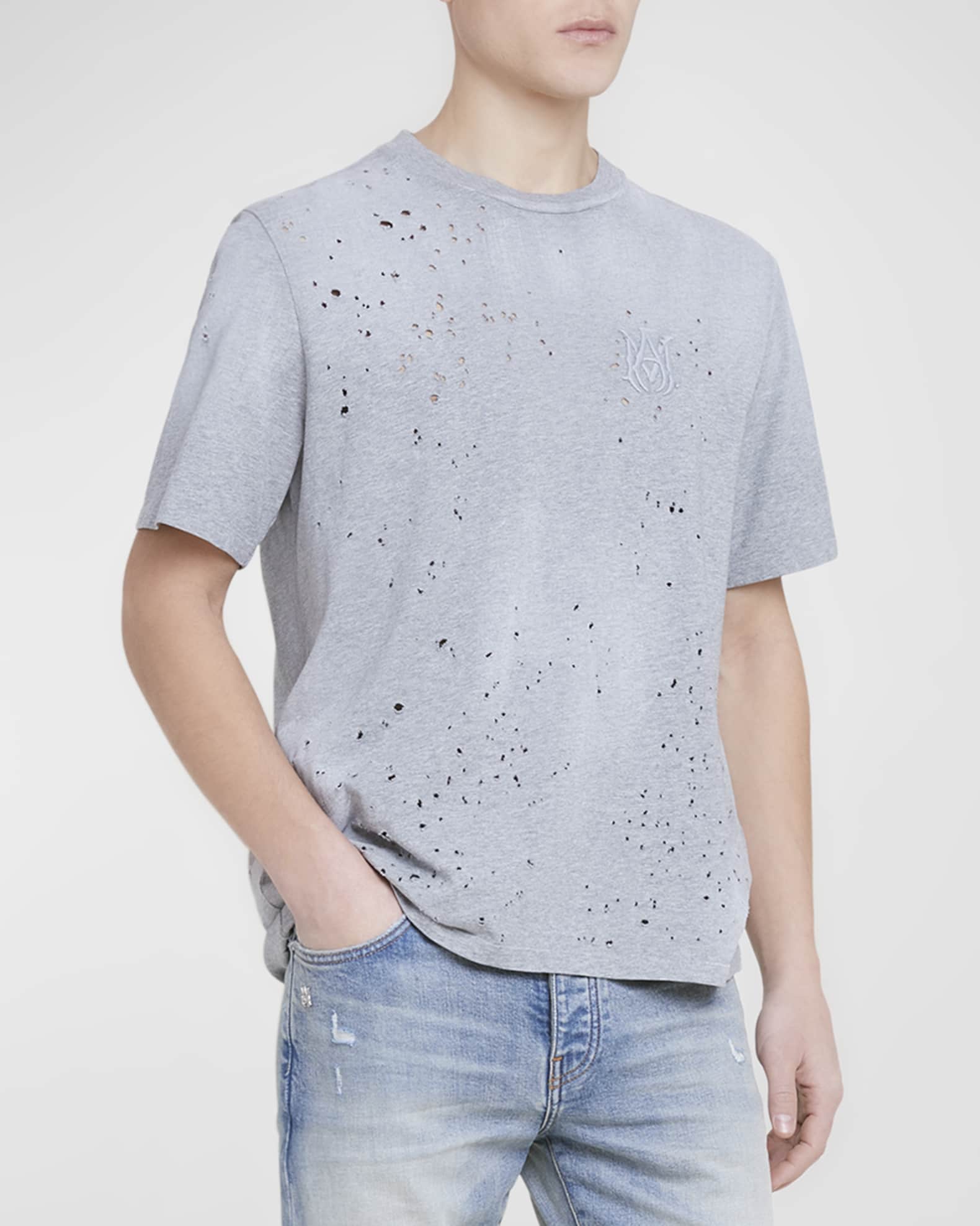 Amiri Men's MA Shotgun Embroidered T-Shirt | Neiman Marcus