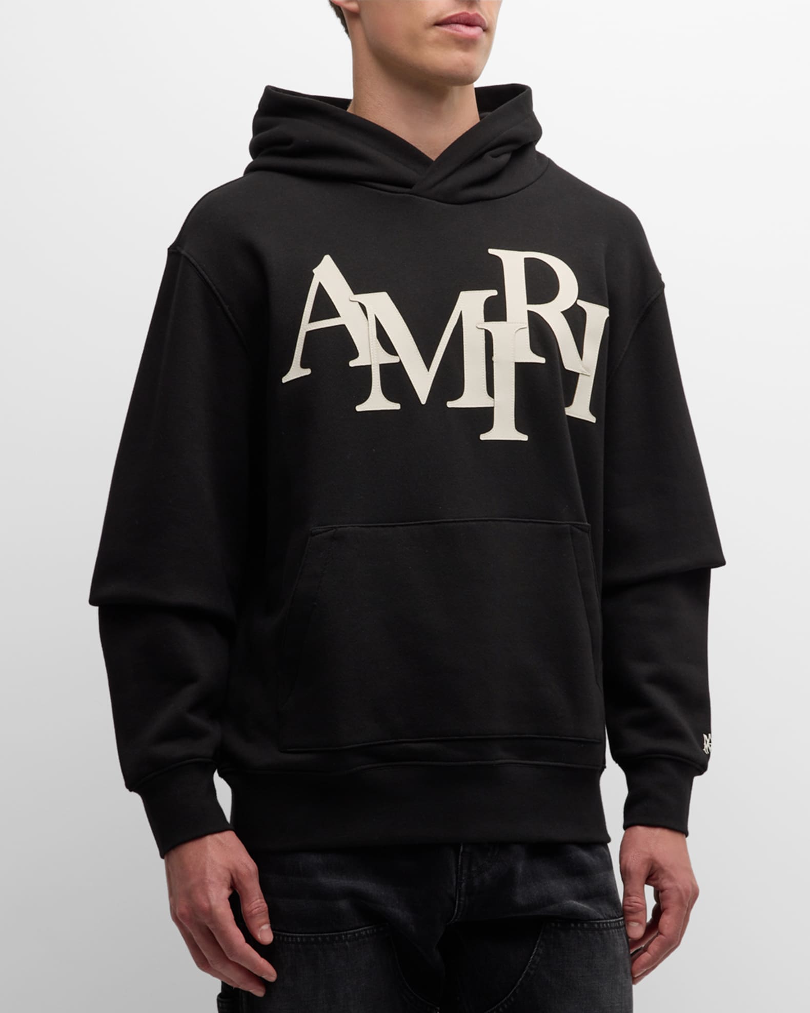 Staggered Logo Hoodie