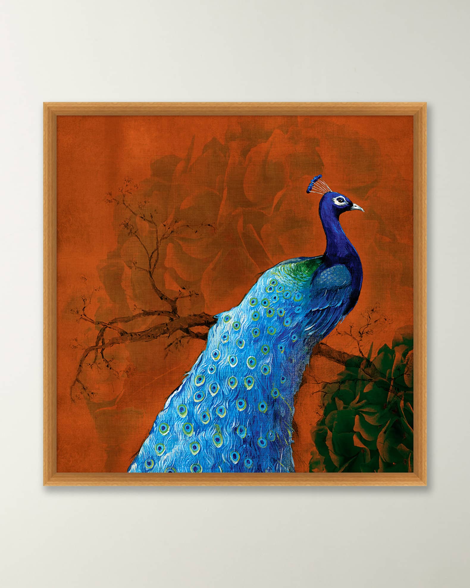 "Perched Peacock 1" Framed Giclee 0