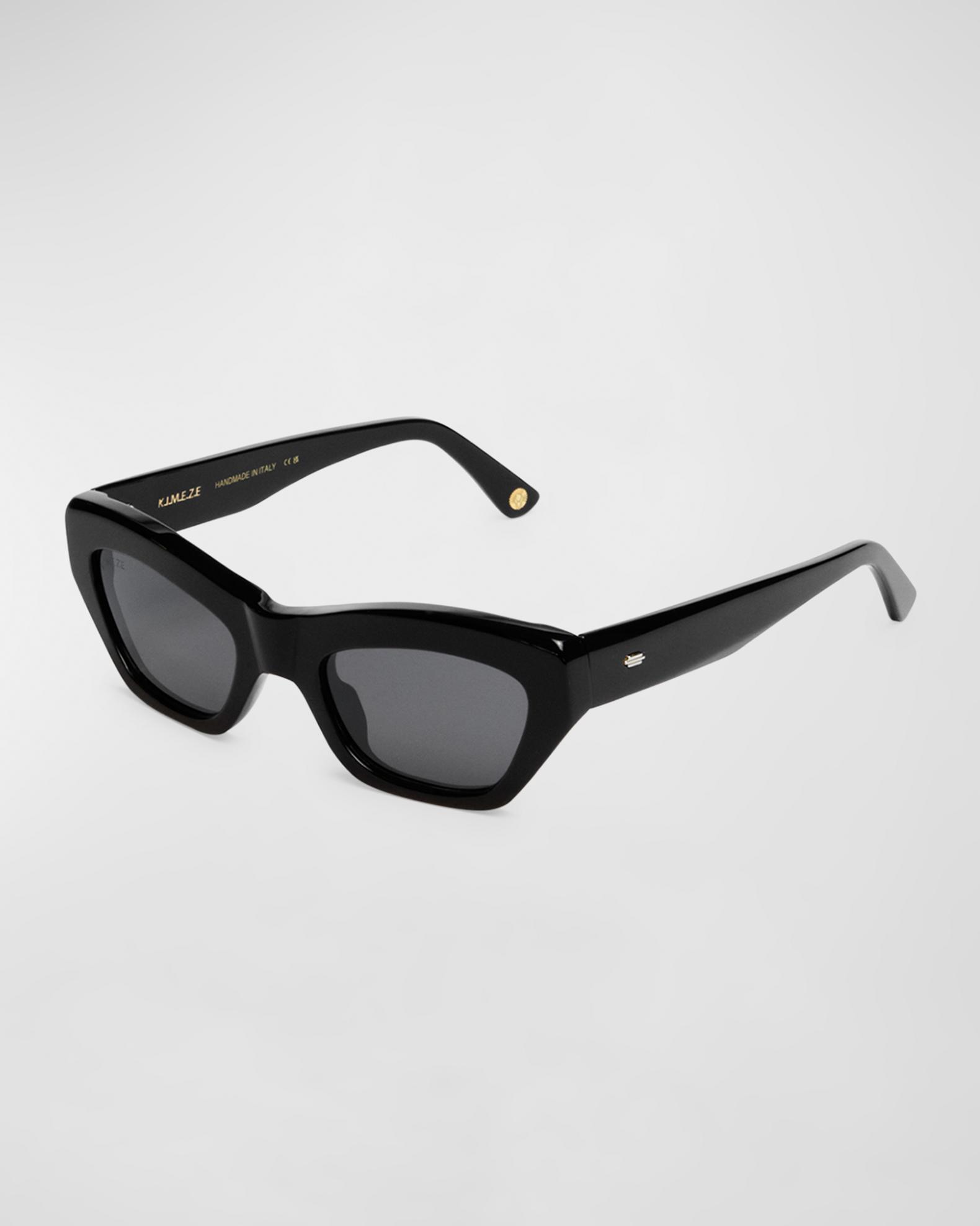 KIMEZE Concept 3 Black Acetate Cat-Eye Sunglasses MAHI in Black | KIMEZE | Unisex Luxury Sunglasses main image 2