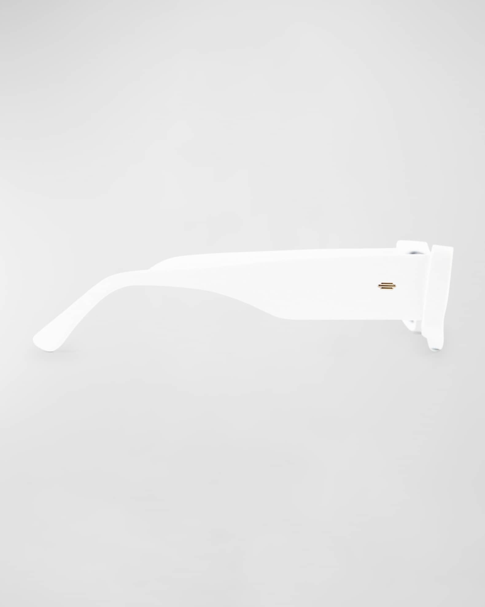 Concept 2 White Acetate Cat-Eye Sunglasses  1