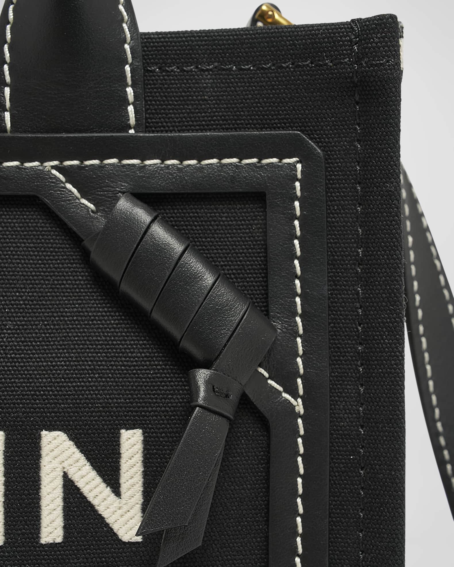 Balmain B Army Small Shopper Tote Bag in Monogram Canvas