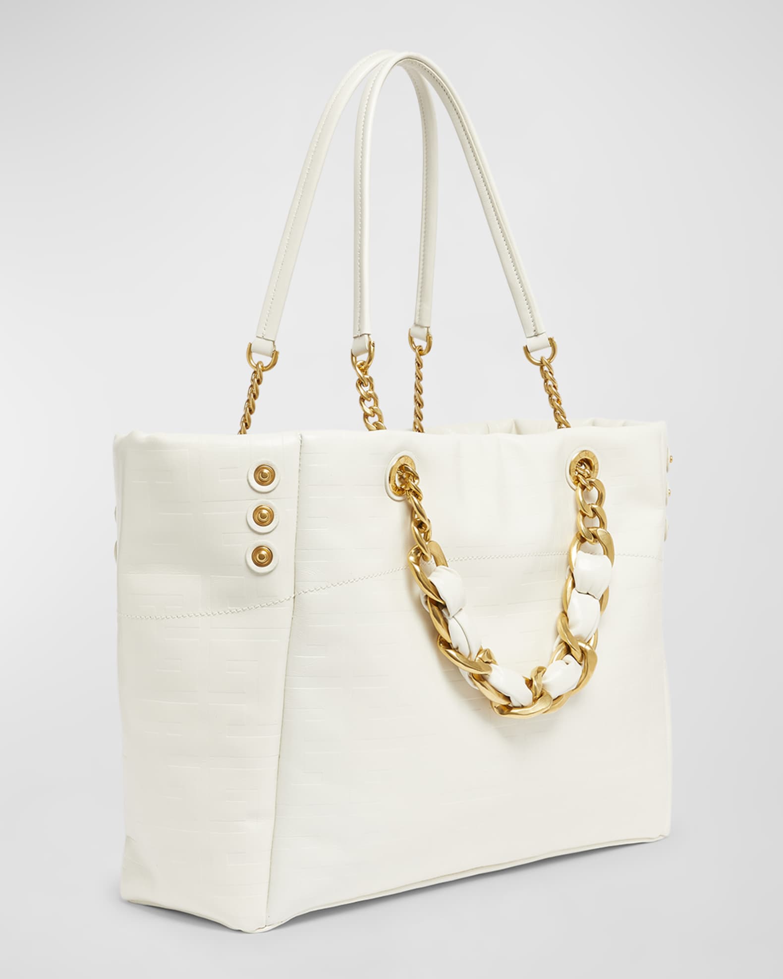1945 Cabas Tote Bag in Monogram Crinkled Leather | Neiman Marcus