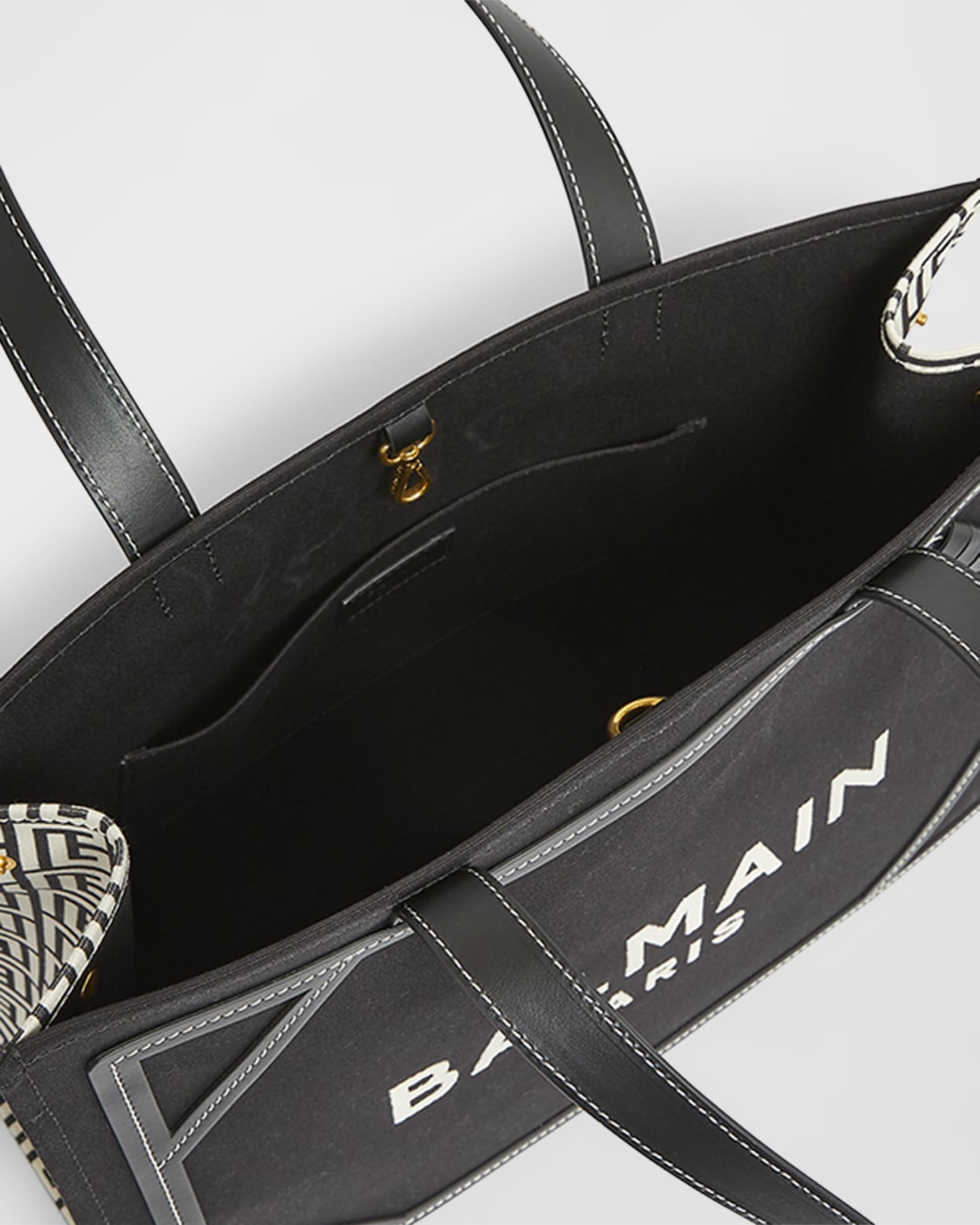 Balmain B Army Medium Shopper Tote Bag in Monogram Canvas