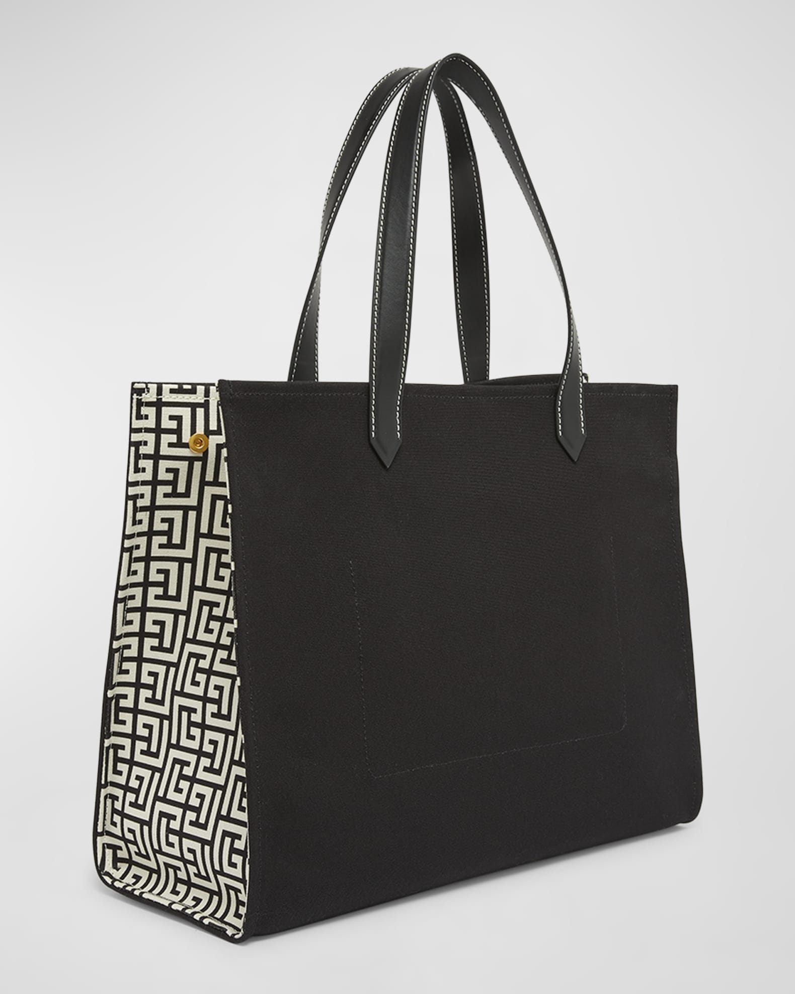 Balmain B Army Medium Shopper Tote Bag in Monogram Canvas