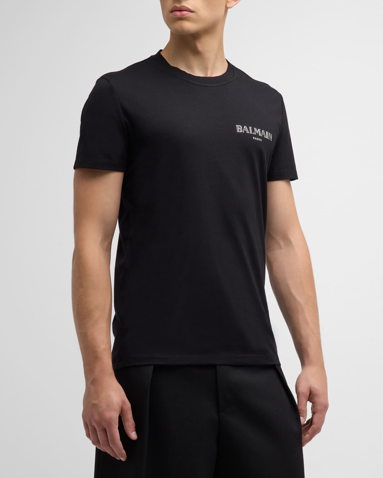 Balmain Men's Metallic Vintage Logo T-Shirt | Neiman Marcus