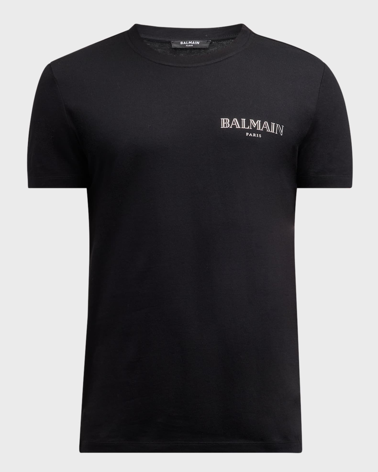 Balmain Silver Vintage T Shirt Black