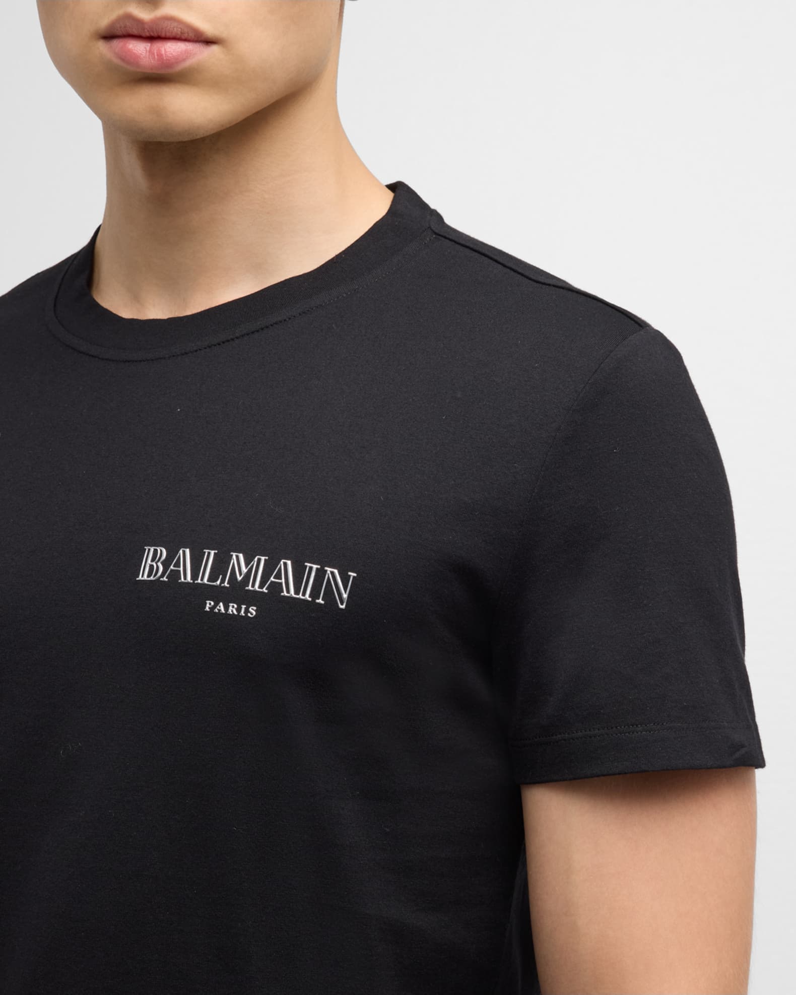Balmain Men's Metallic Vintage Logo T-Shirt | Neiman Marcus