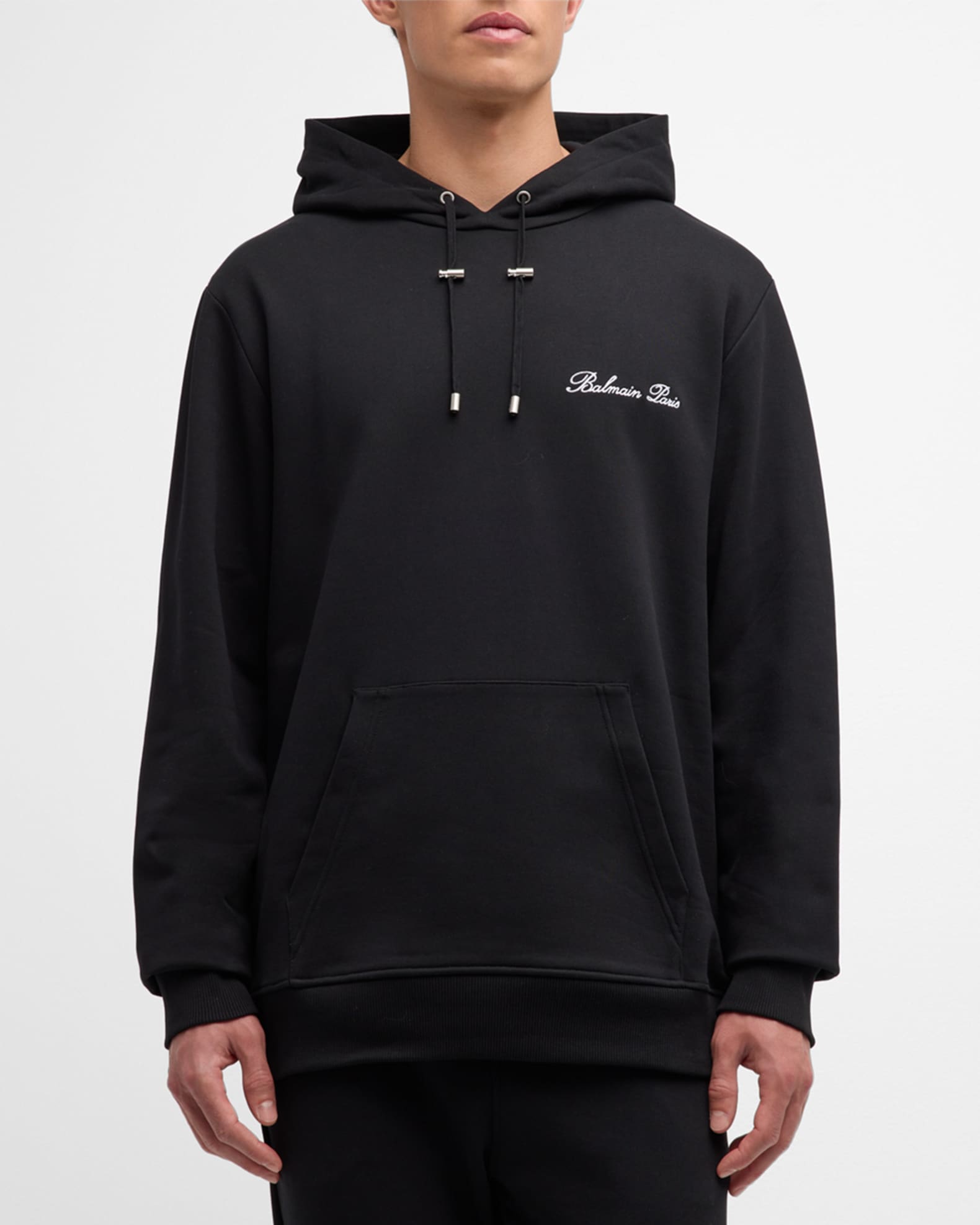 Balmain Men s Signature Relaxed Hoodie Neiman Marcus