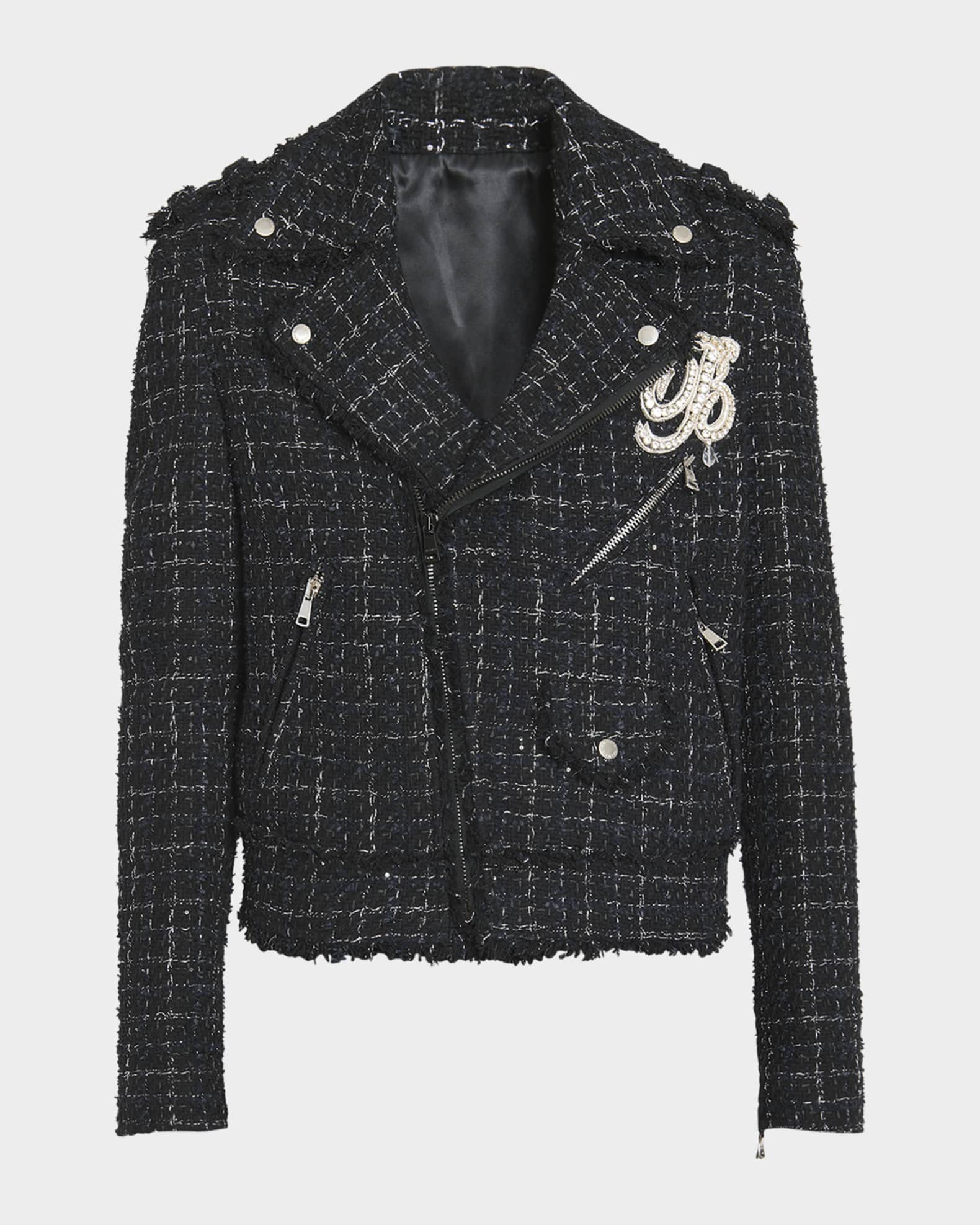 Tweed biker jacket new arrivals