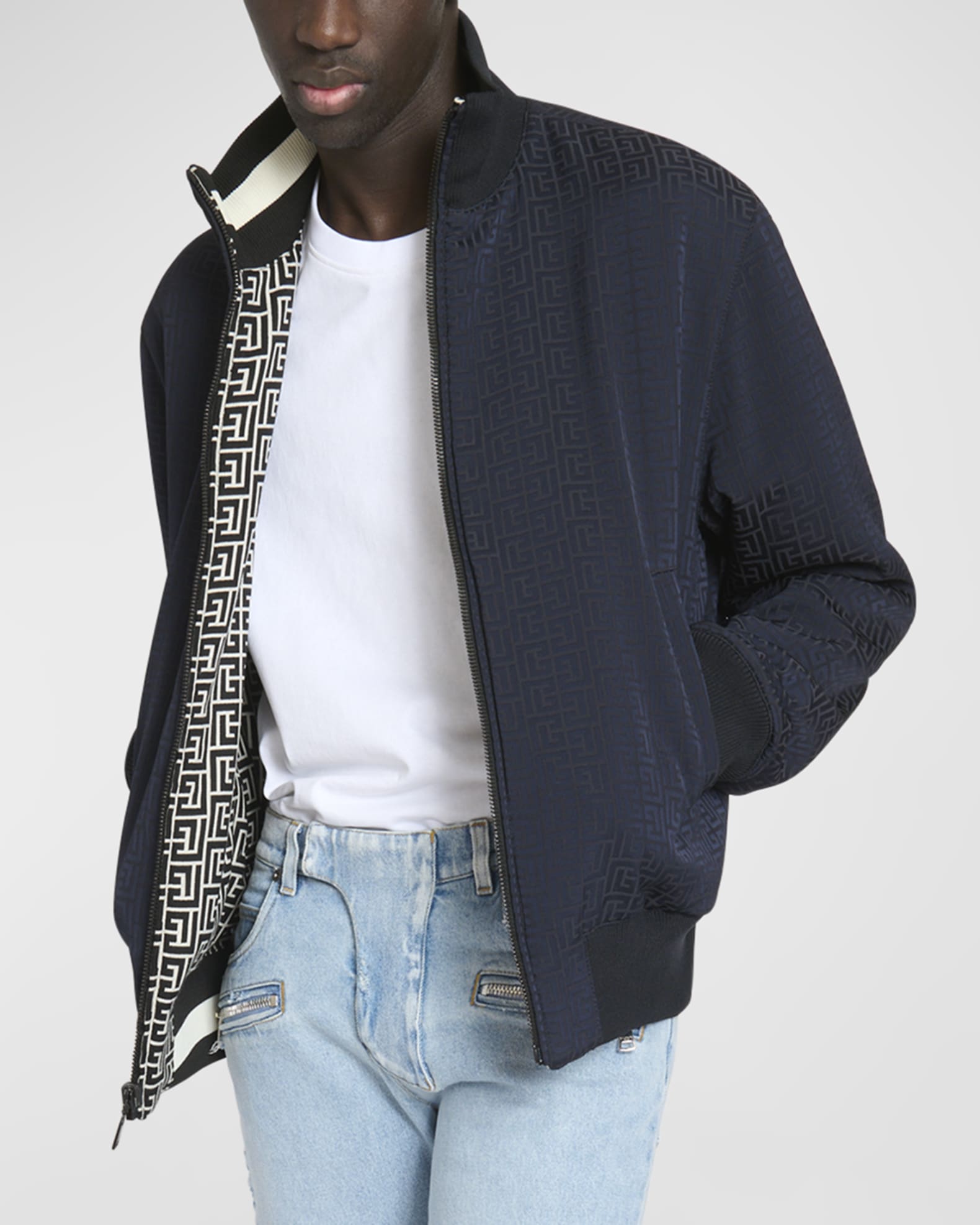 Zara man jacquard bomber jacket discount