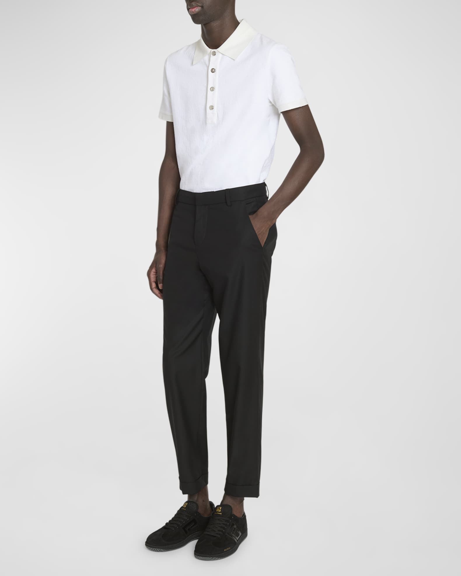 選ぶなら Pants Straight-Leg Wool Tailored Men's Balmain | Marcus Neiman パンツ