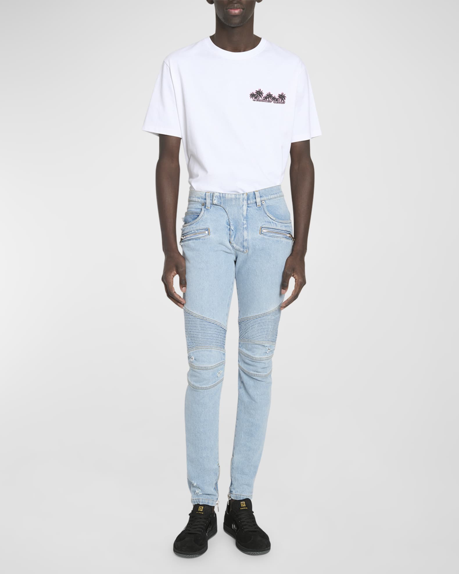 Men's Skinny Biker Jeans 1