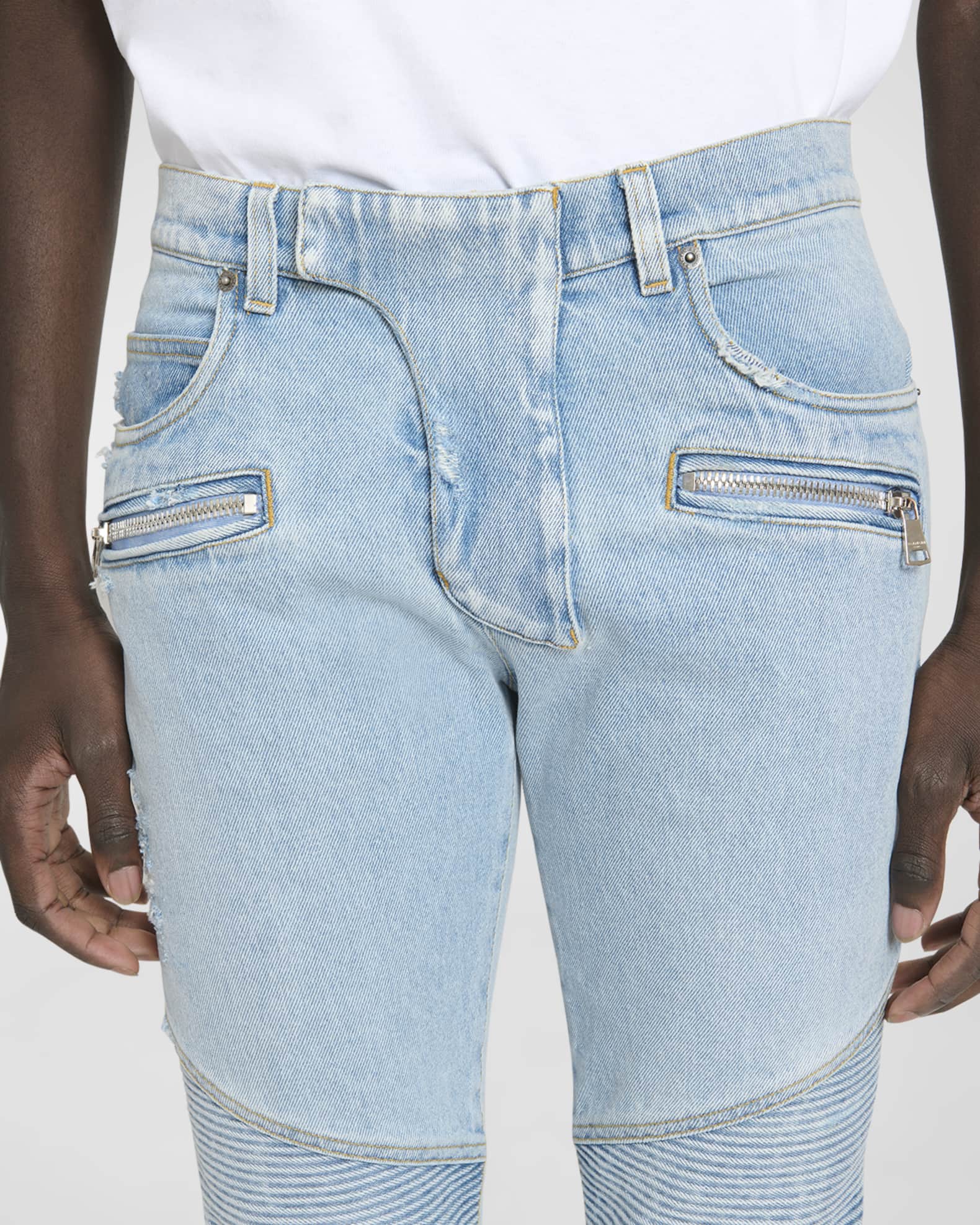 【関税＆送料込み】Balmain Light Blue Viscose Blend Miniski Balmain Light Blue Viscose Blend Miniskirt Women | ModeSens