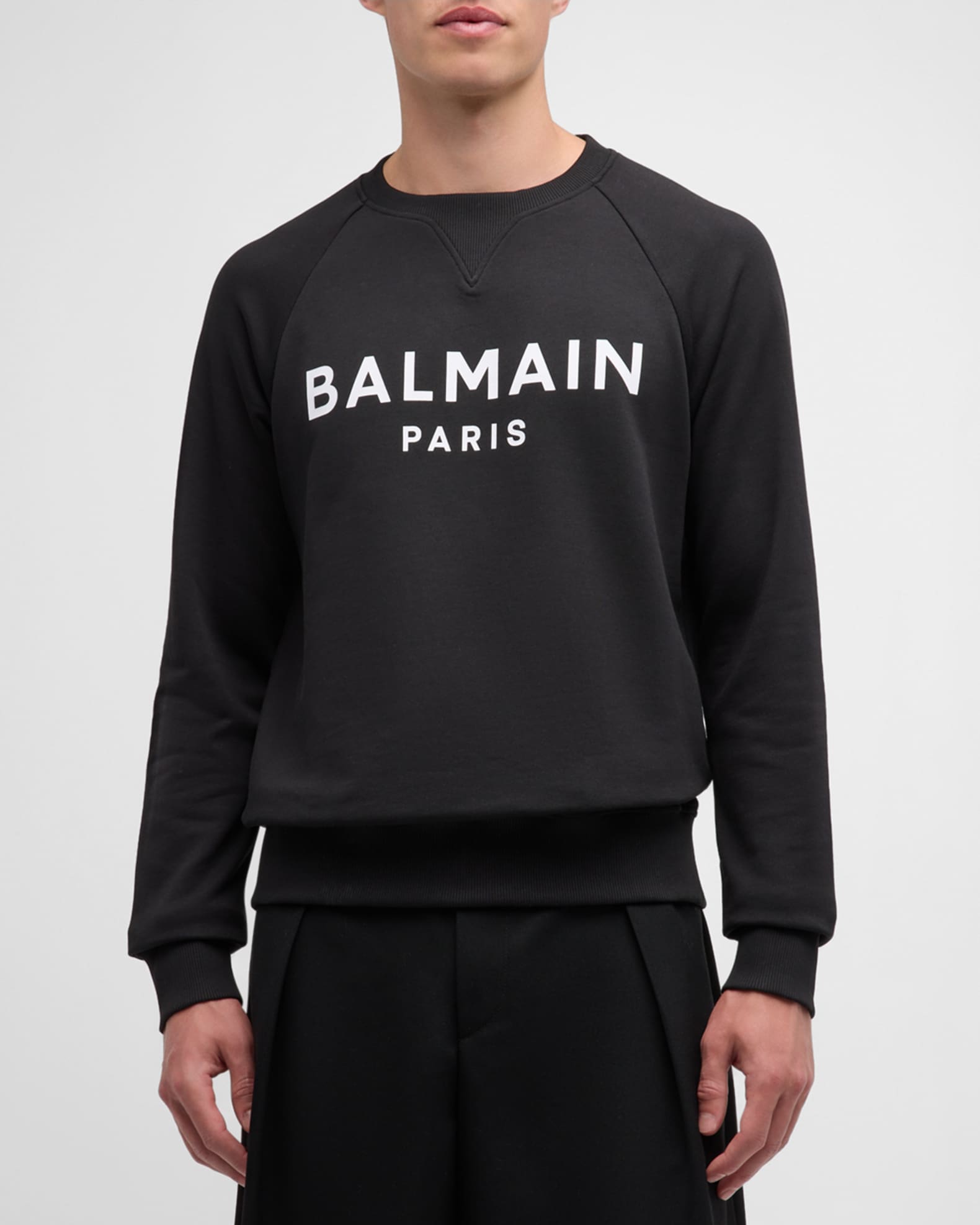 Sweatshirt in eco-responsible cotton with Balmain metallic