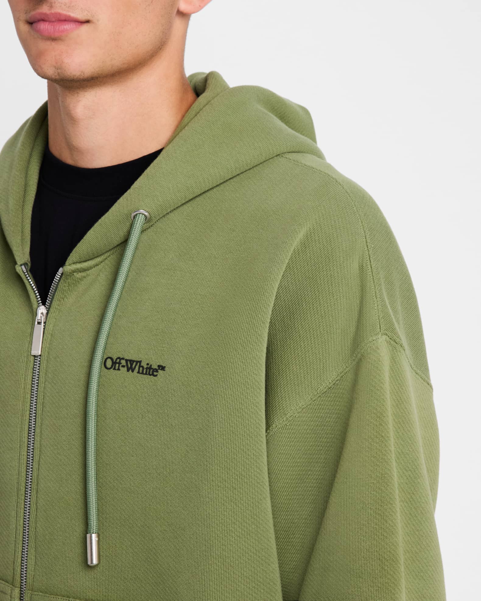 OffWhite Men's Windy Arrows Zip Skate Hoodie Neiman Marcus