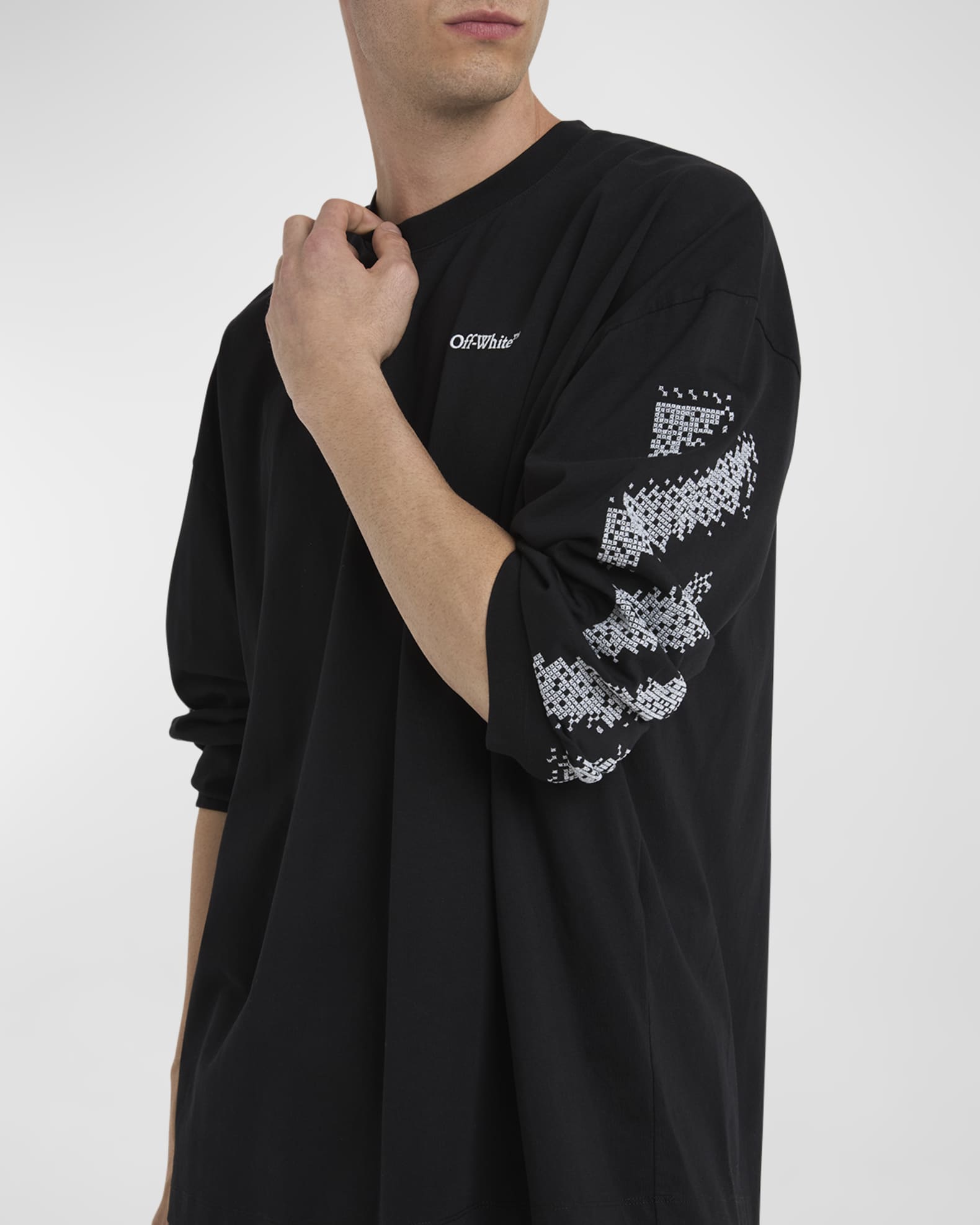 Men s Pixel Diagonal Wide T Shirt