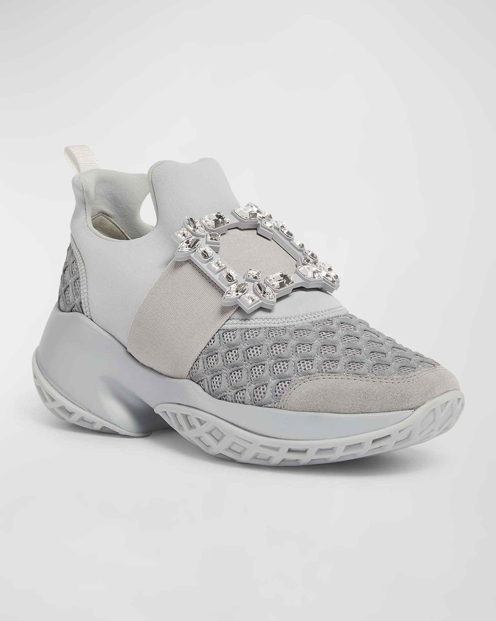 （お得な特別割引価格） Roger Vivier Viv Run Strass Buckle Runner Sneakers | Neiman 靴