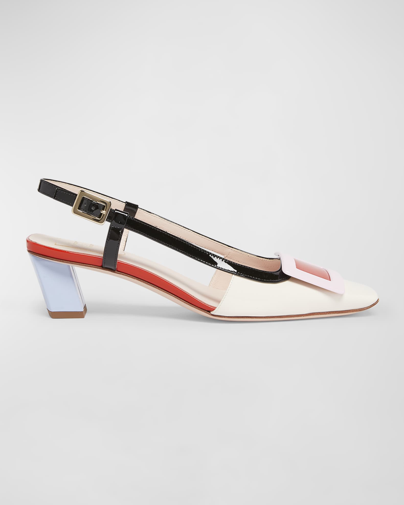 Belle Vivier Colorblock Patent Slingback Pumps 0