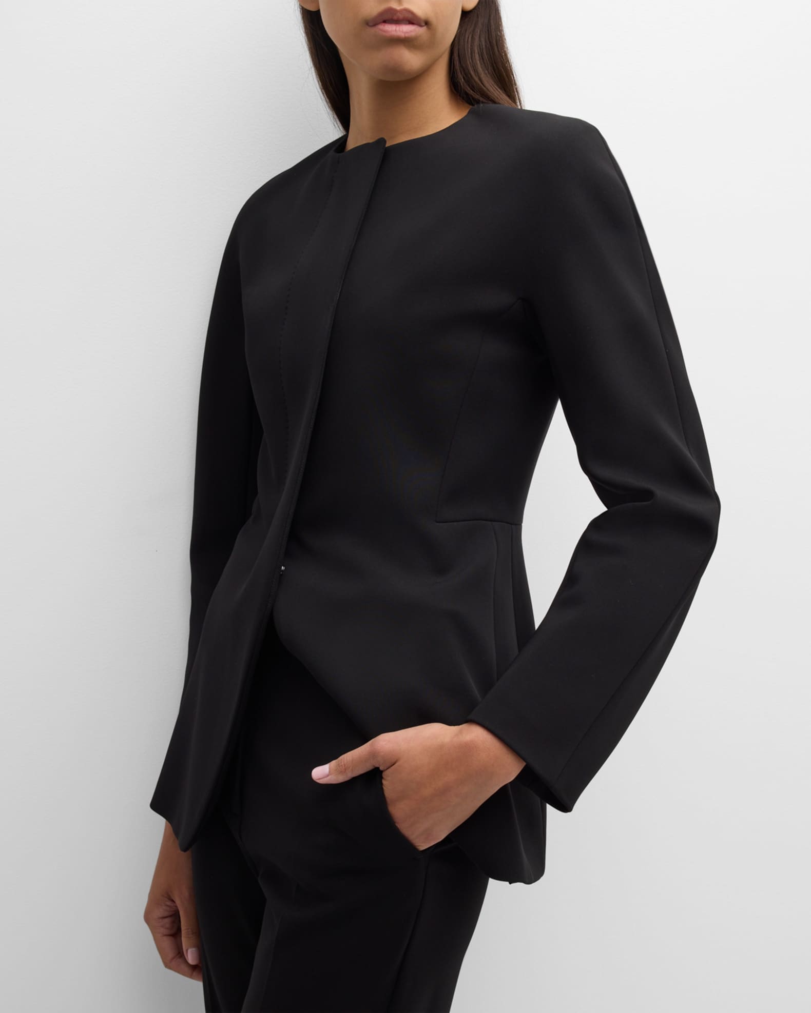 Tailored jersey jacket top