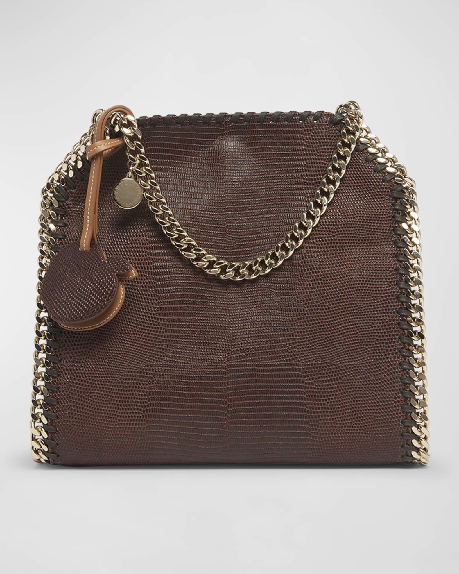 Falabella Mini Scale-Embossed Vegan Leather Tote Bag 0