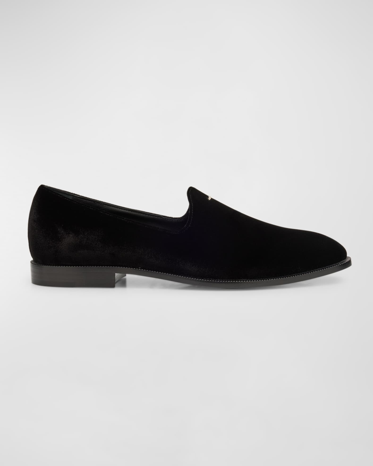 Giuseppe Zanotti Men's Irmha Crystal-Embellished Velvet Loafers