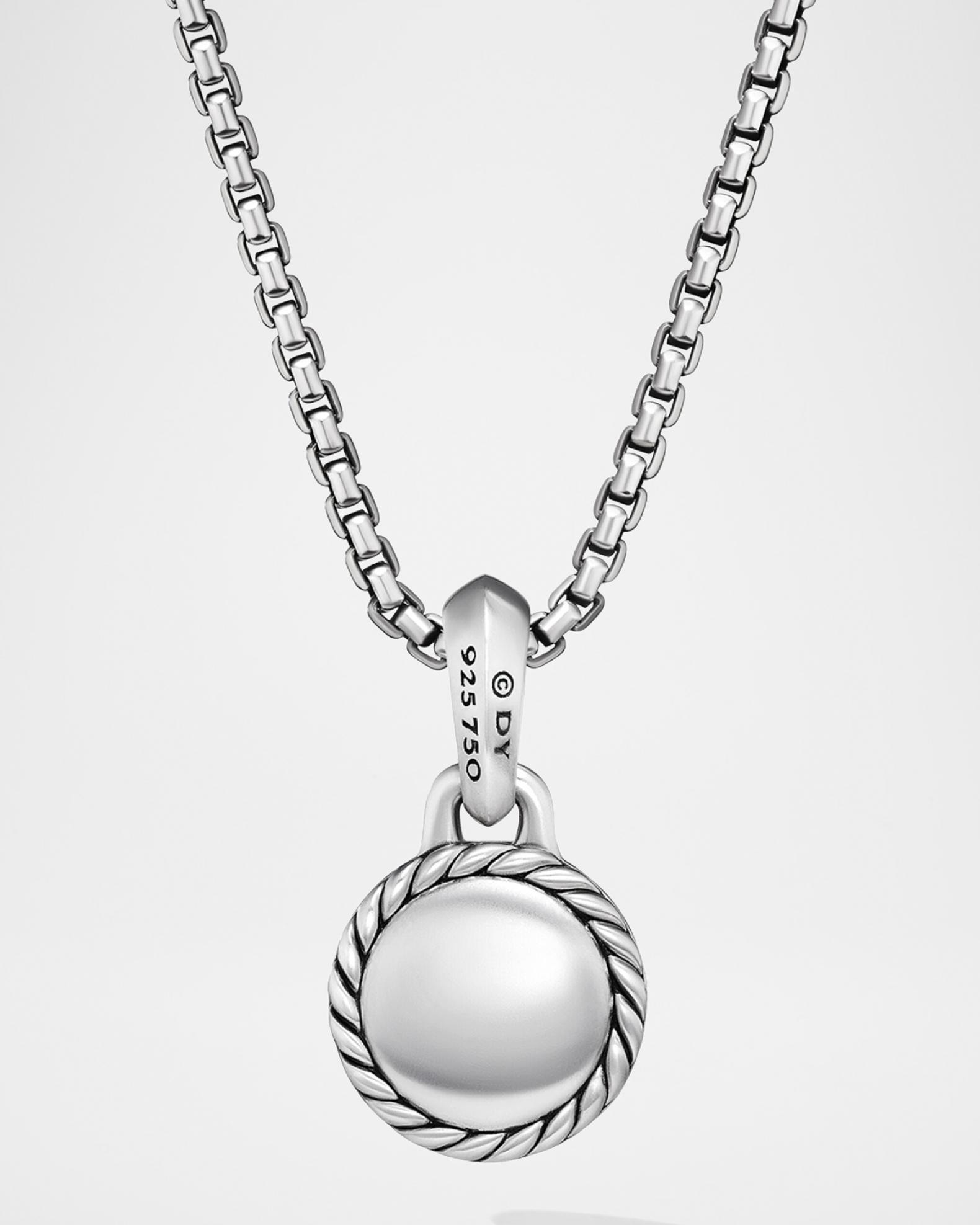 David Yurman Men's Evil Eye Pendant in Silver, 11.5mm | Neiman Marcus