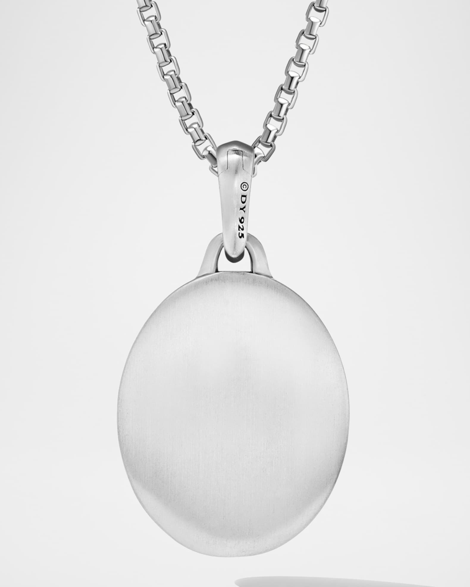 David Yurman Men's Mary Pendant in Silver, 30mm Neiman Marcus