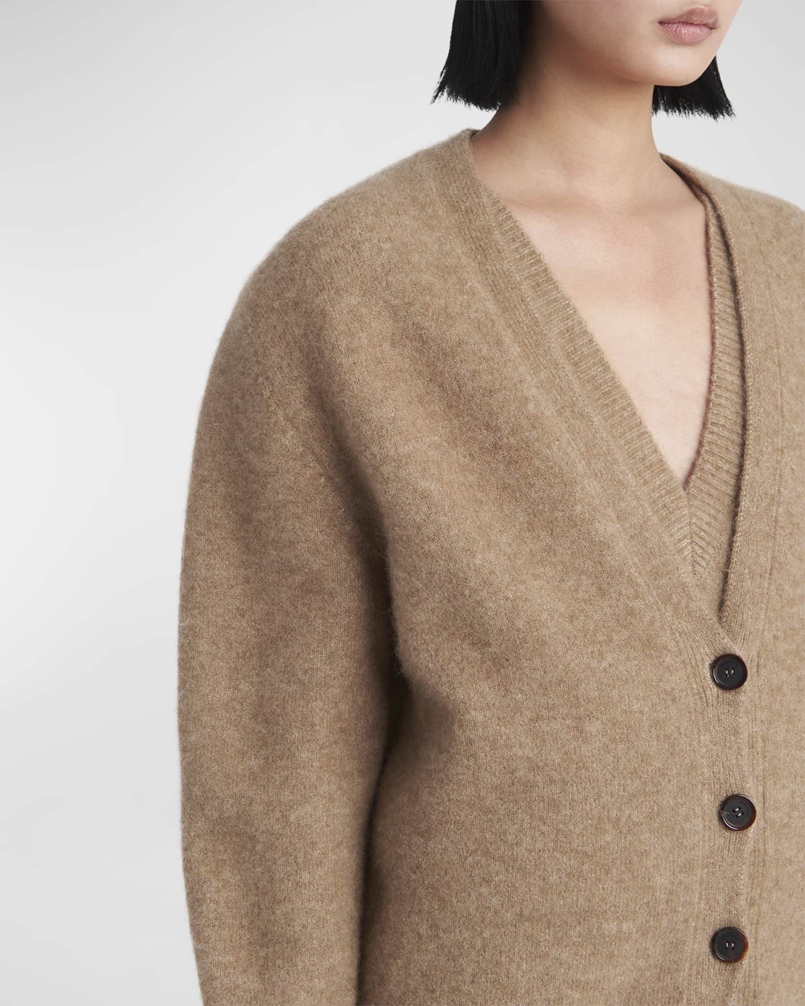 Salvatore Ferragamo Women Burgundy Cashmere Blend Cardigan