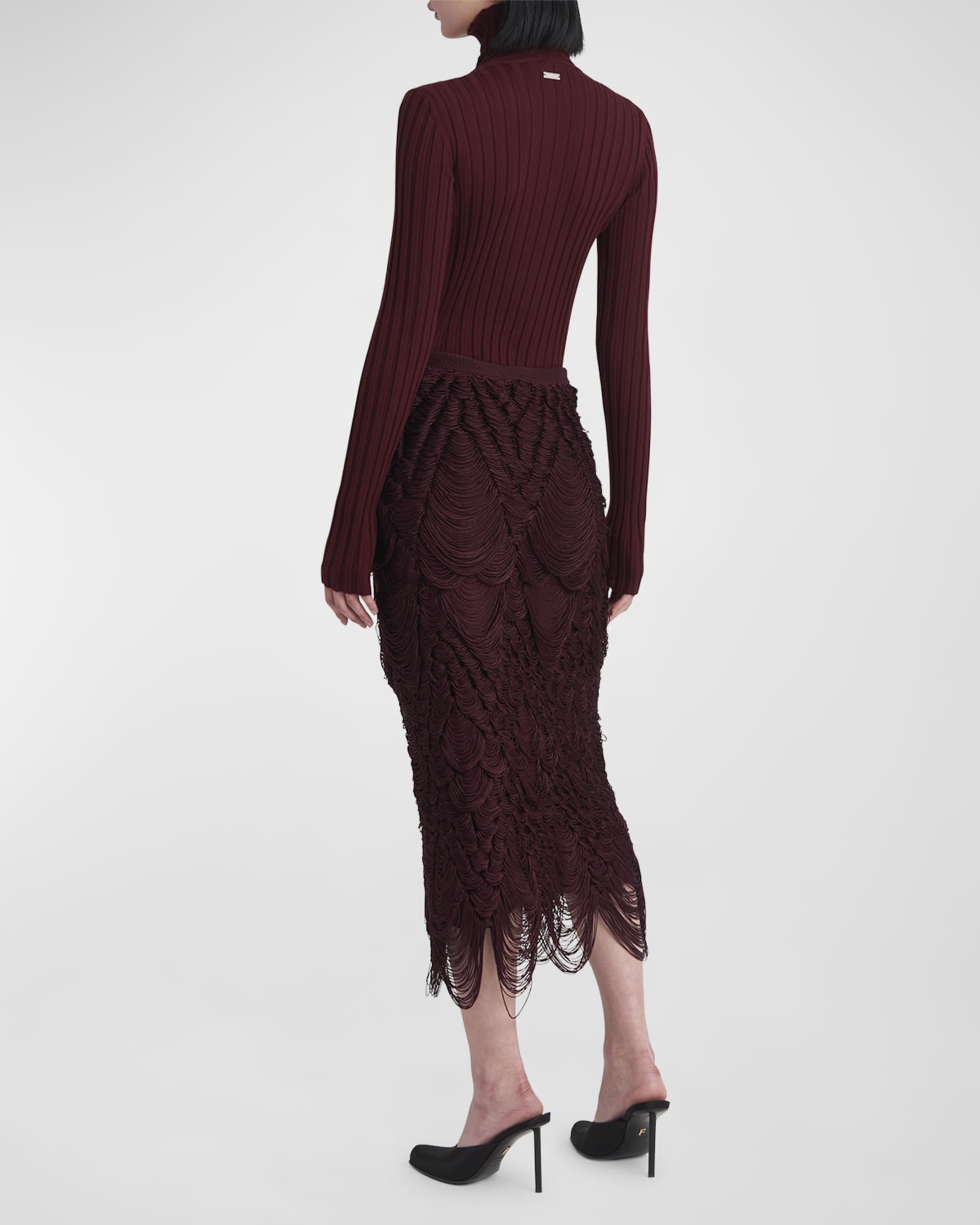 Ferragamo Beige Viscose Long Skirt