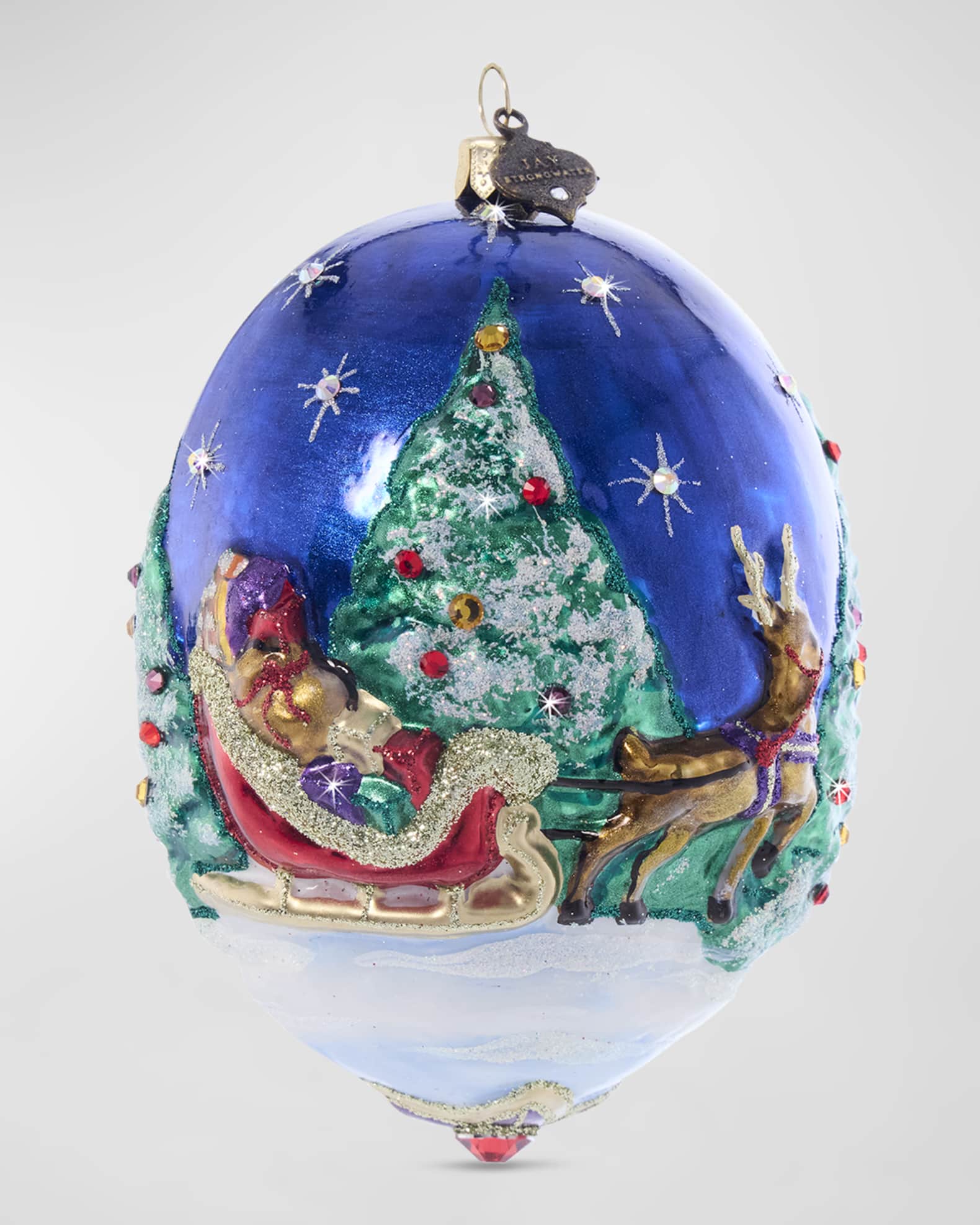 Jay Strongwater 2024 Christmas Delivery Glass Ornament Neiman Marcus