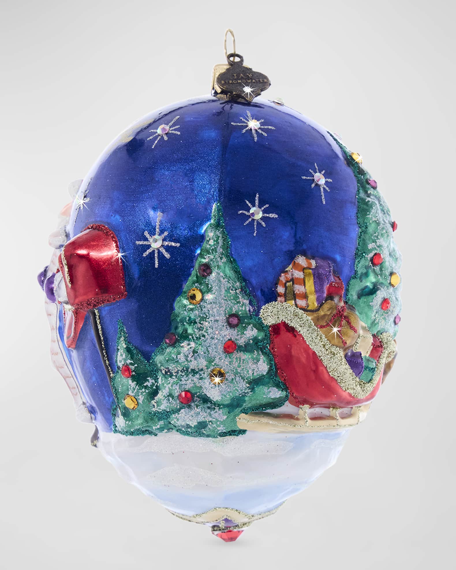 Jay Strongwater 2024 Christmas Delivery Glass Ornament Neiman Marcus