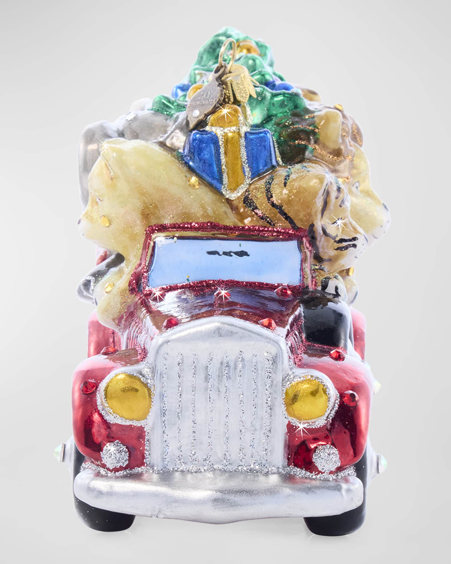 Jay Strongwater Baby's First Ride Glass Christmas Ornament | Neiman Marcus