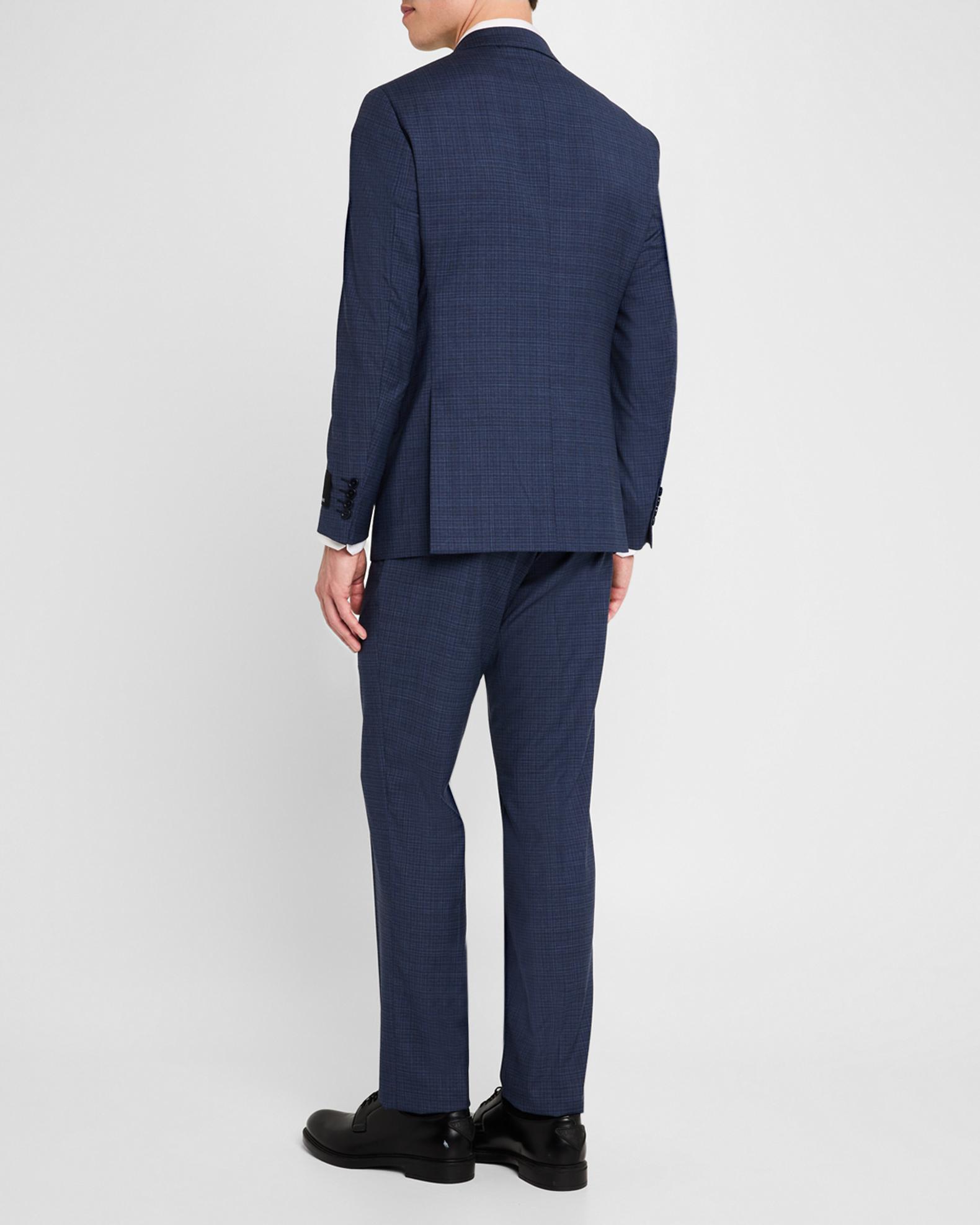 Emporio Armani Men's Wool Micro-Windowpane Suit | Neiman Marcus