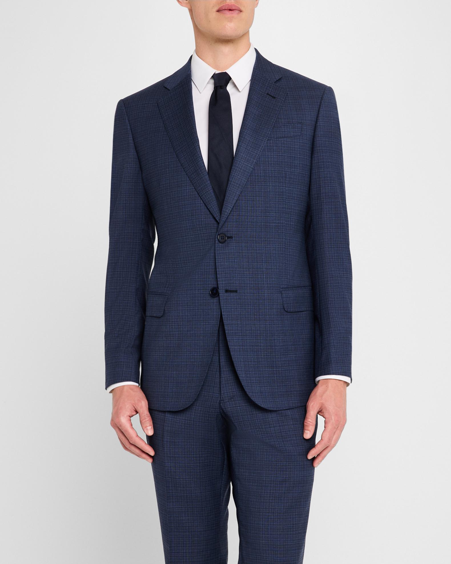 Emporio Armani Men's Wool Micro-Windowpane Suit | Neiman Marcus