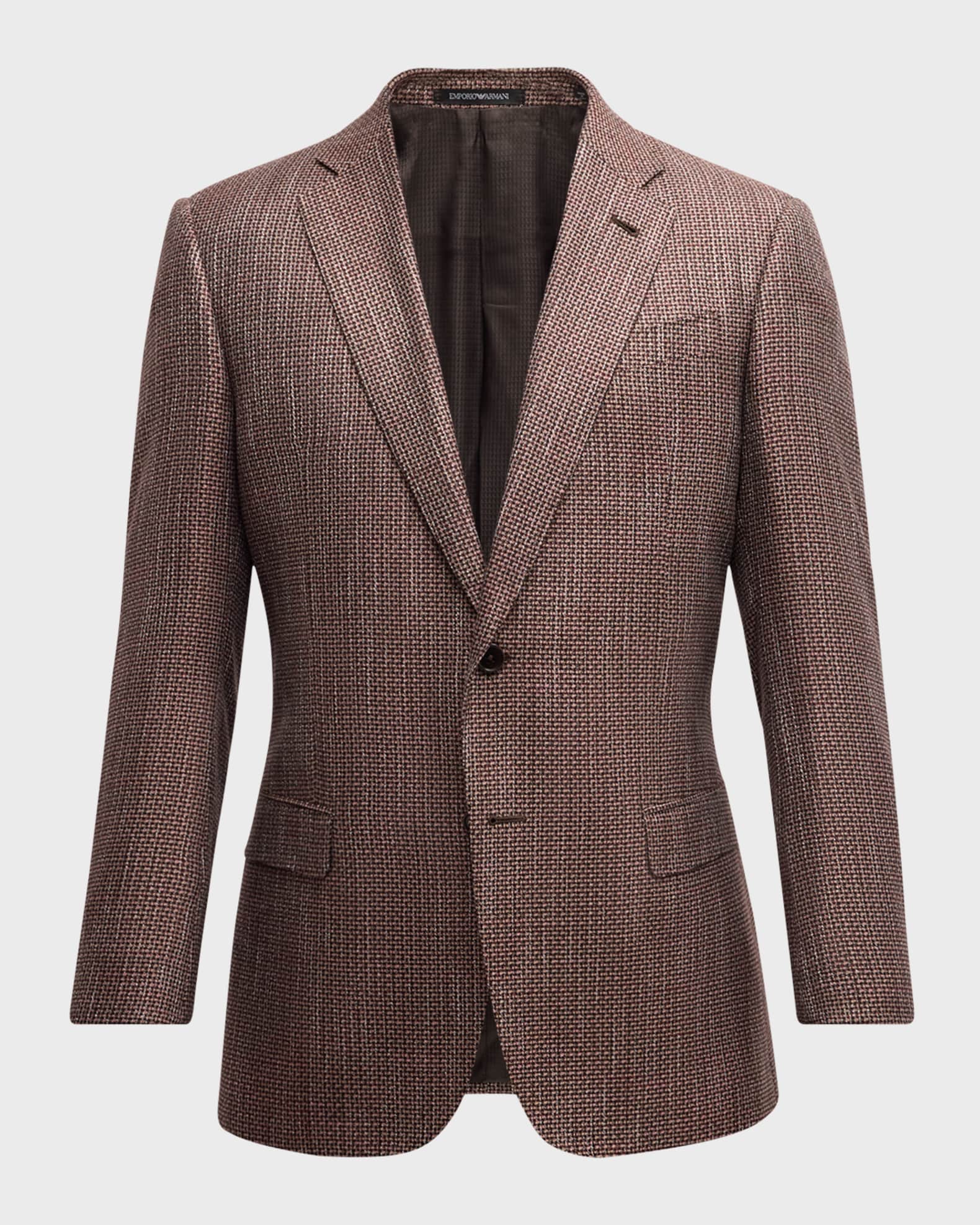 Emporio Armani Copper Bamboo Sport Coat Multi