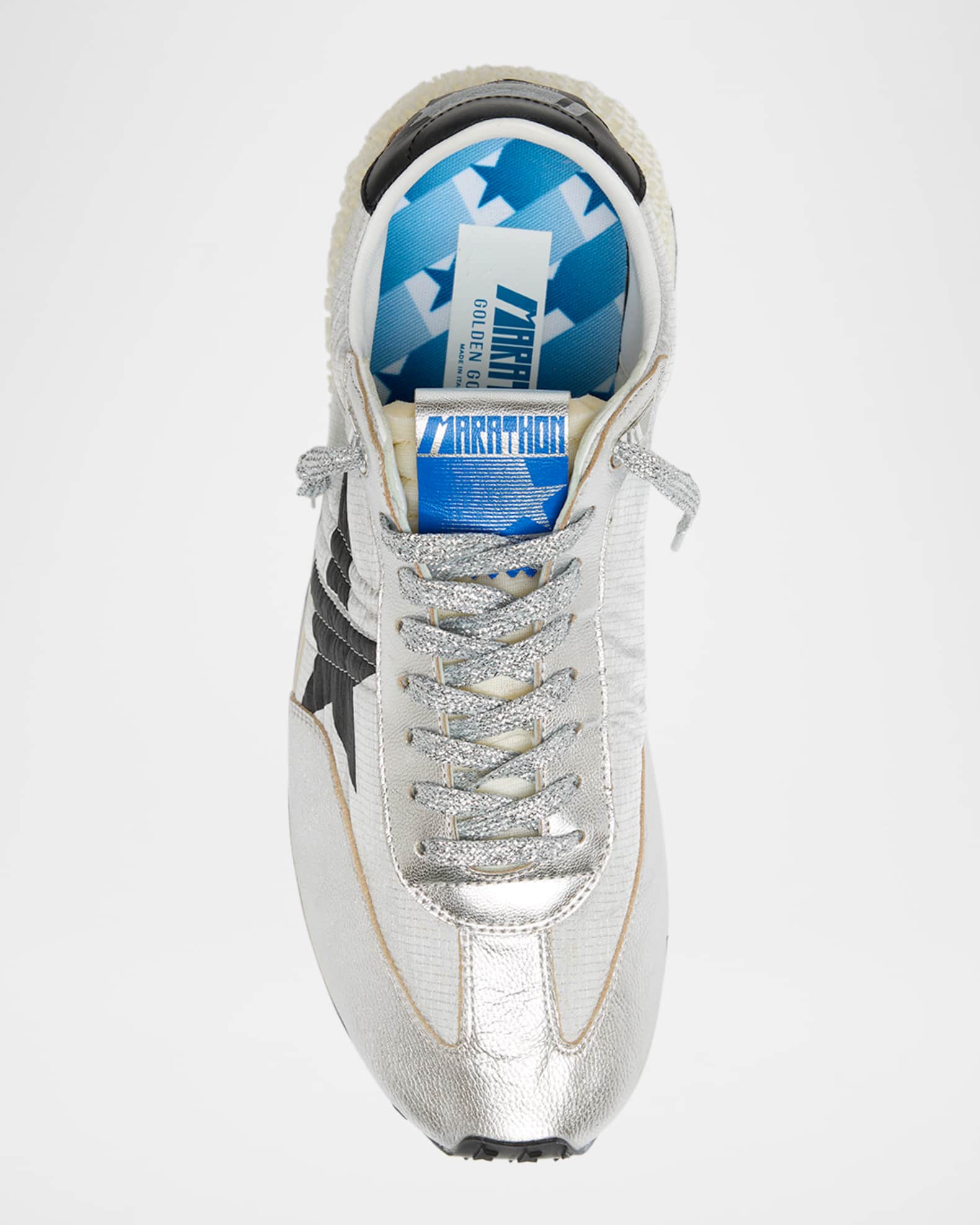 Golden Goose Men's Marathon Nylon and Leather Low-Top
