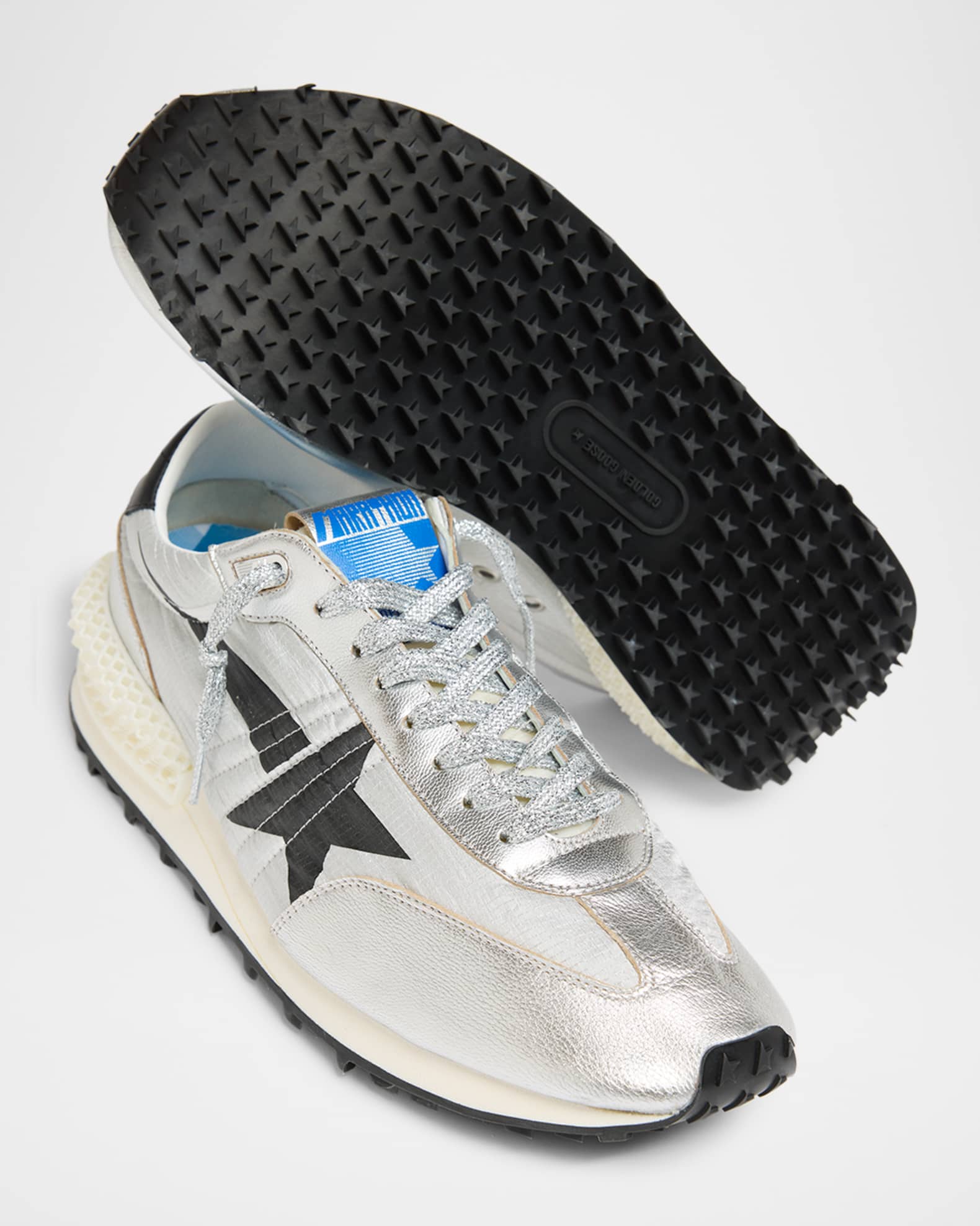 Golden Goose Men's Marathon Nylon and Leather Low-Top