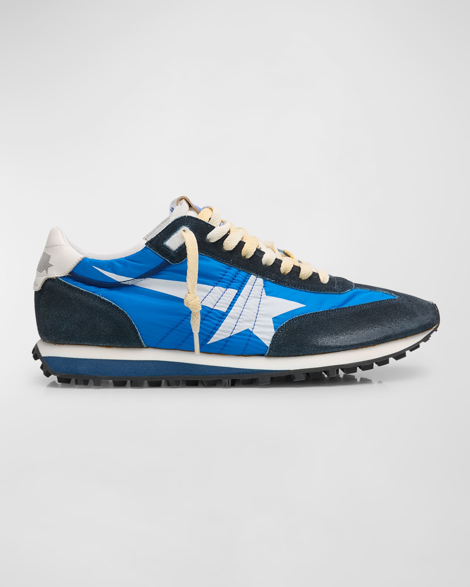 Men's Marathon Nylon and Suede Low-Top Sneakers 0