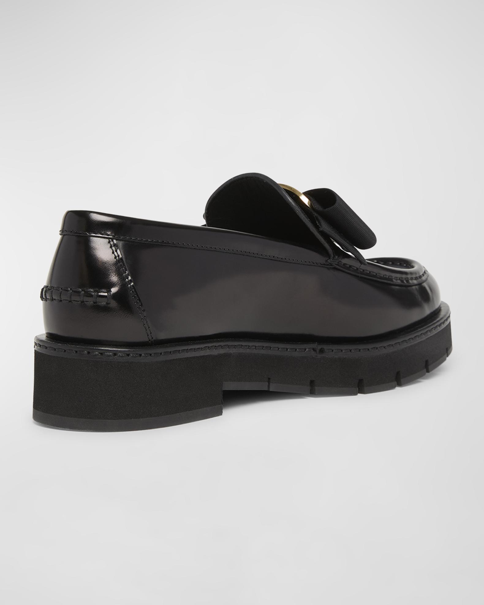 Ferragamo Mirty Leather Vara Bow Loafers | Neiman Marcus display picture 2