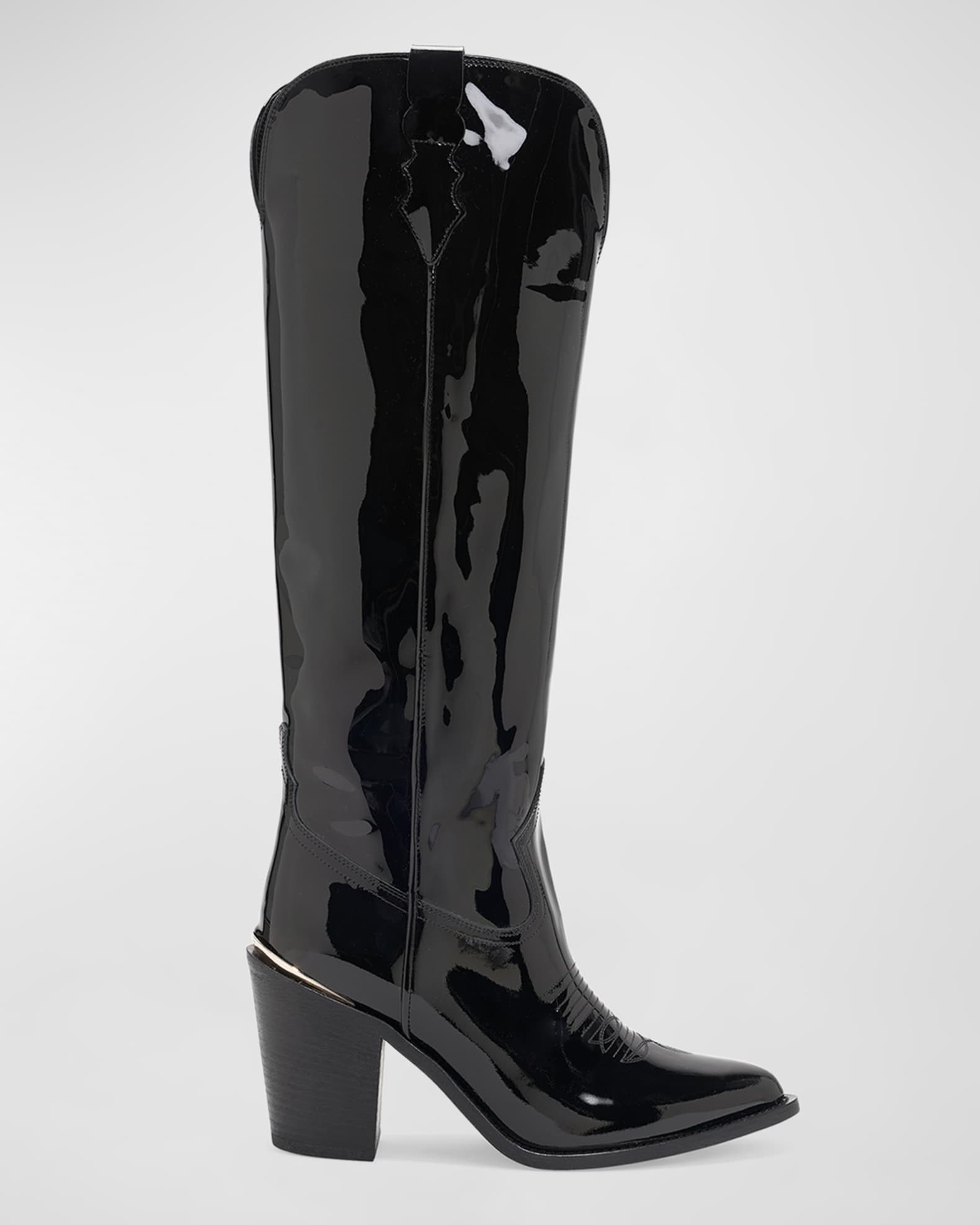 Coco Patent Western Knee Boots 0