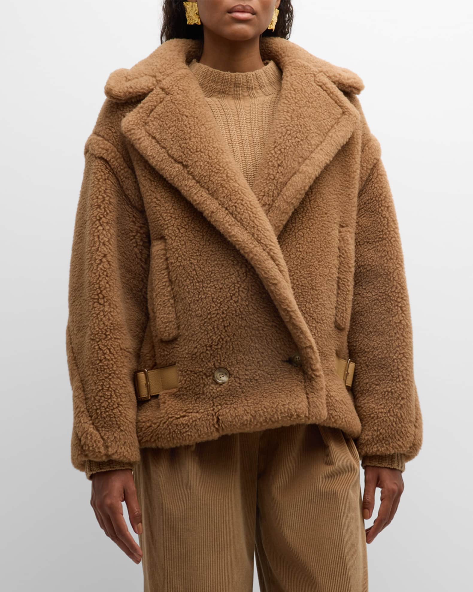 Max Mara Vanadio Camel Wool Overcoat | Neiman Marcus