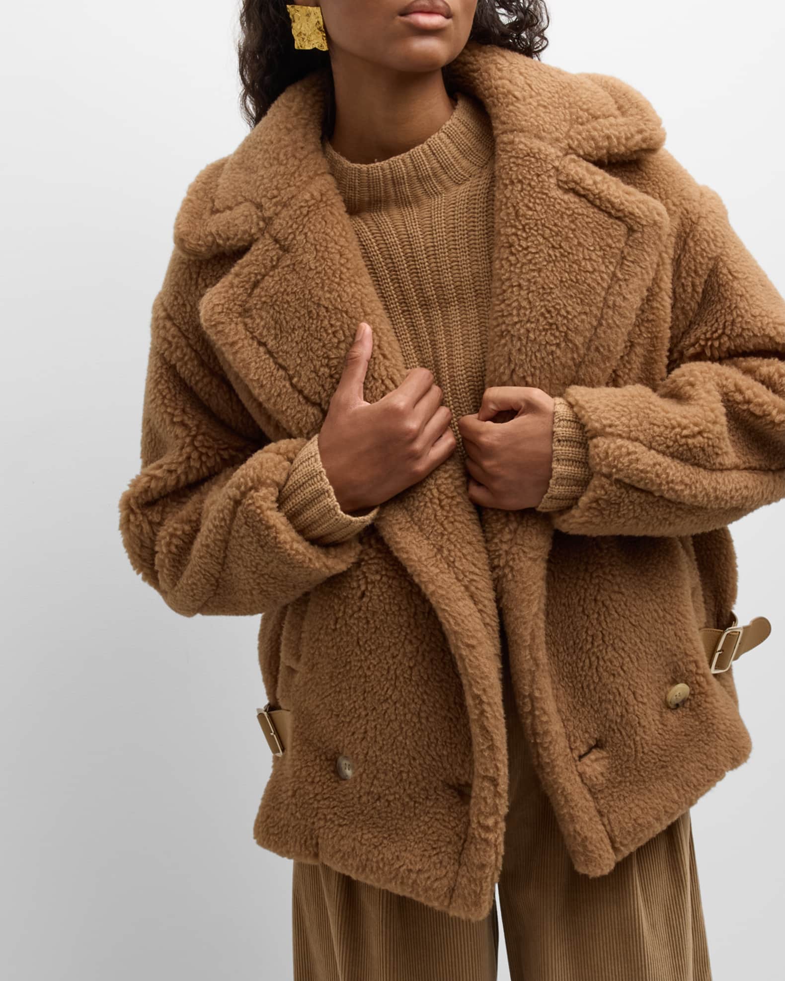◆MAX MARA 最新作◆Vanadio テディ ジャケット/Cammello◆ マックスマーラ Max Mara MAX MARA テディジャケットVANADIO