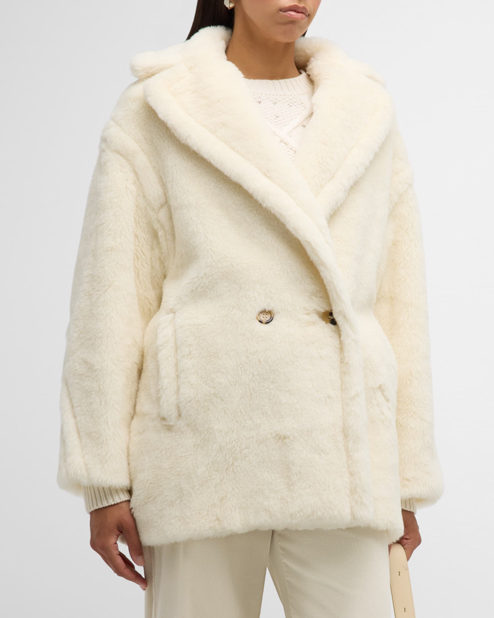 Olga Double-Breasted Wool Coat  1