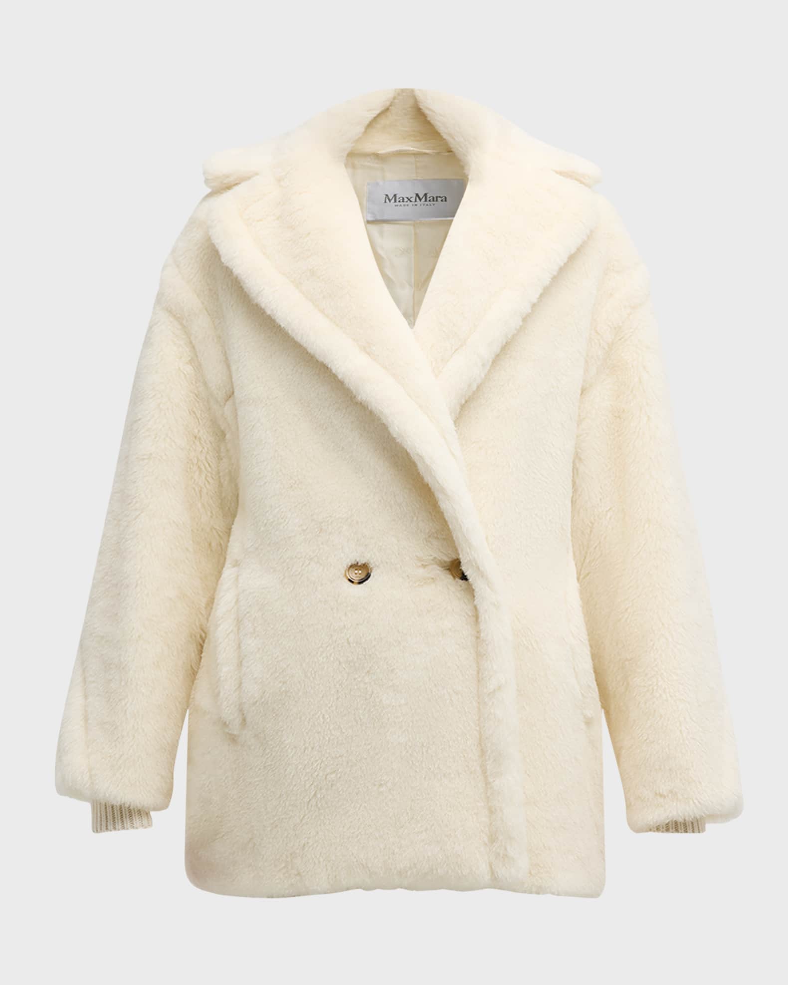 Olga Double-Breasted Wool Coat  0