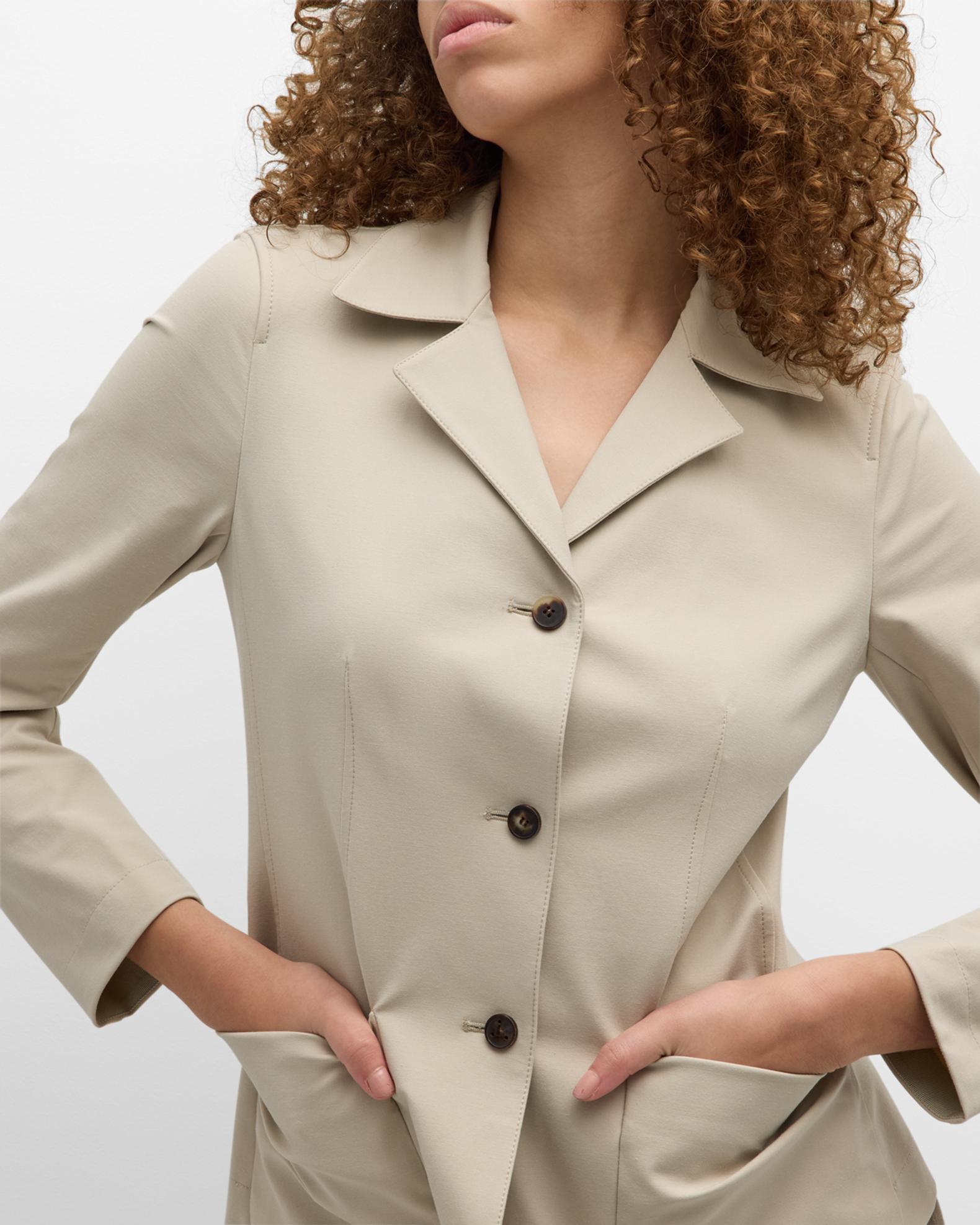 Lafayette 148 New York Notched-Lapel Techno Stretch Twill Jacket 