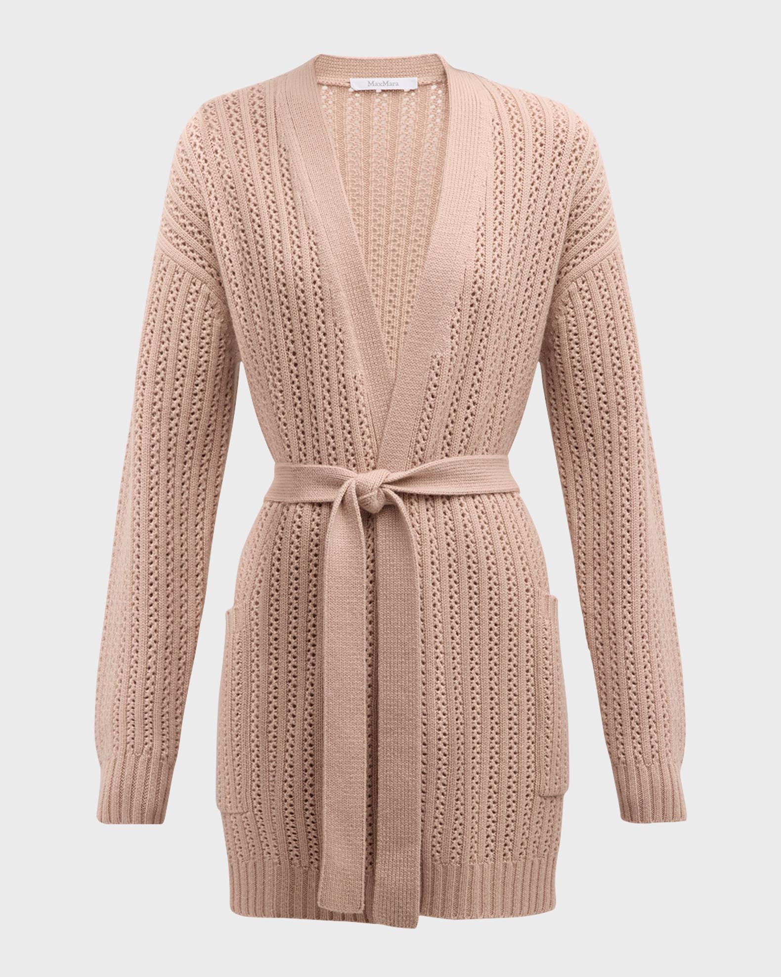 Max Mara Balzac Wool-Cashmere Wrap Cardigan | Neiman Marcus